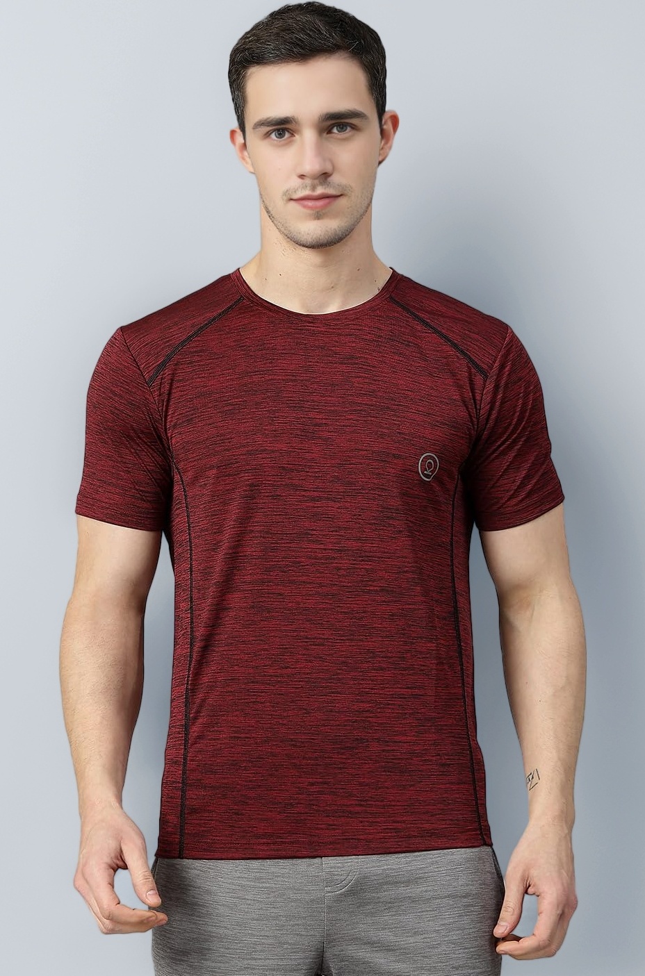 Men's Polyester Regular Fit Round Neck Regular Dry Fit Gym Sports T-Shirt