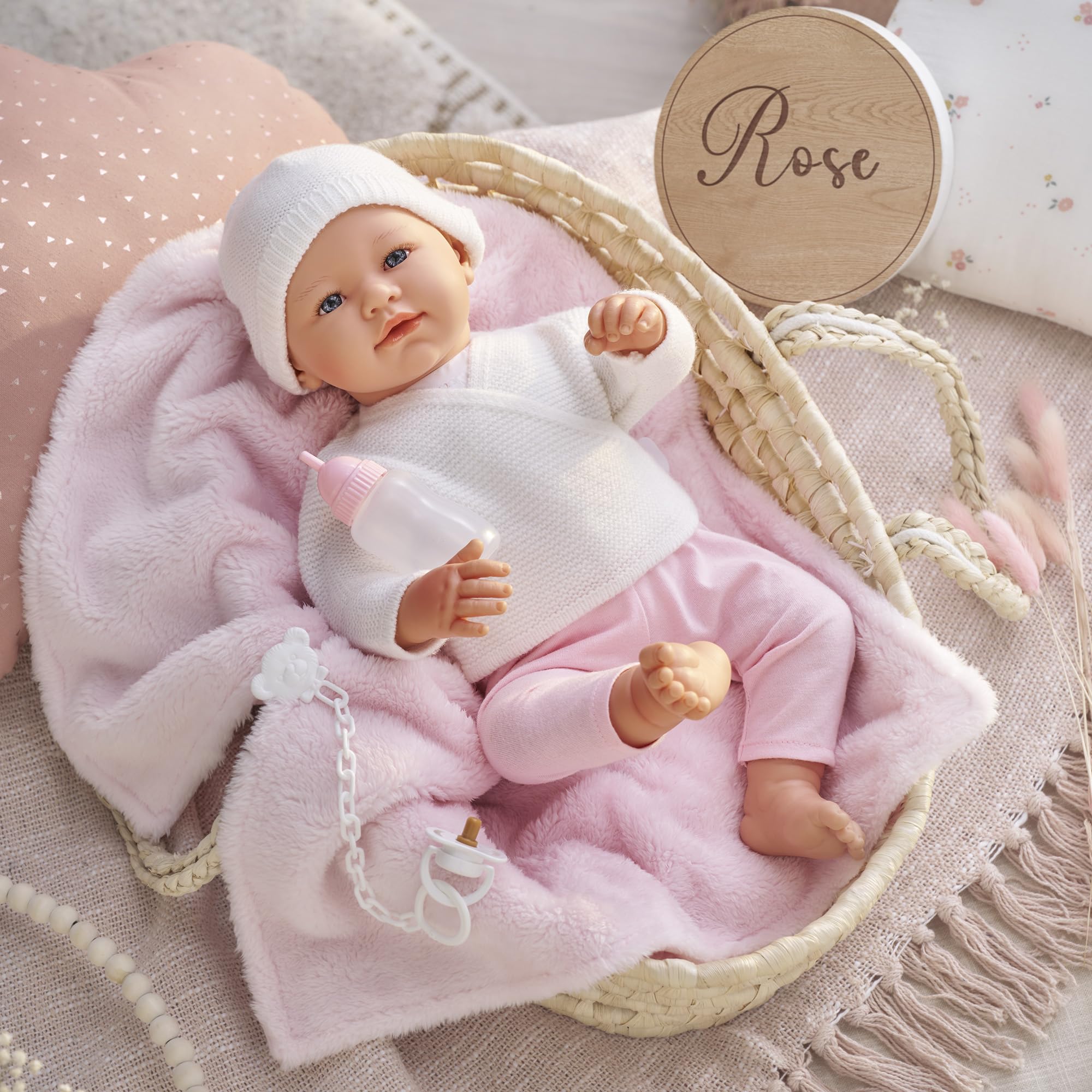 Corolle Mon Grand Poupon - Babypuppe 42 cm, realistische Weichkörper-Puppe mit Vanilleduft & Schlafaugen – ab 3 Jahren – lebensechte Spielpuppe für Rollenspiele, Puppenzubehör & Geschenk Mädchen