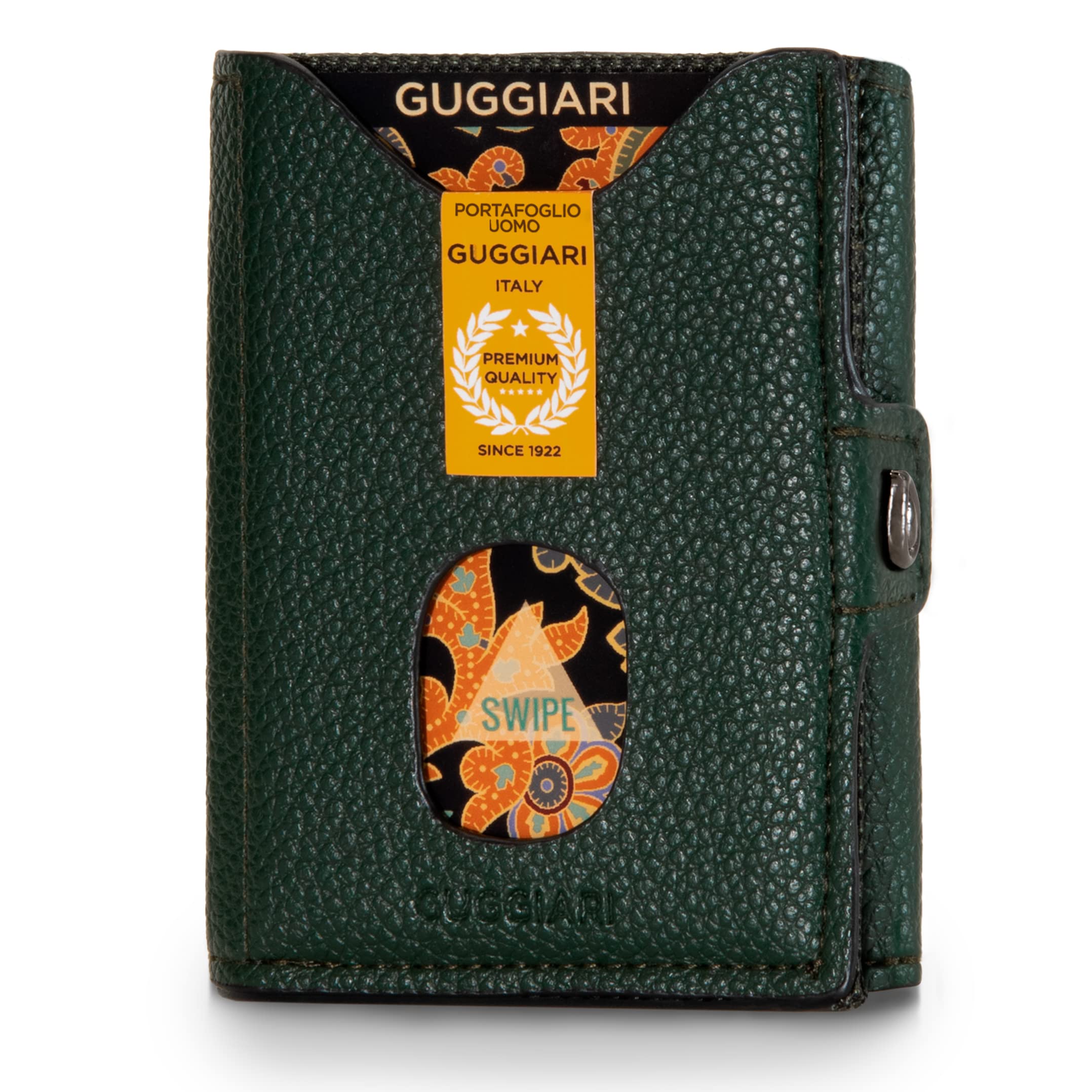 GUGGIARI ZEN®Portafoglio Uomo Piccolo, Portafoglio Uomo Slim con Porta Carte di Credito, Porta monete E Contanti-Compatto portacarte di credito da uomo, Idea Regalo Uomo-Bosco