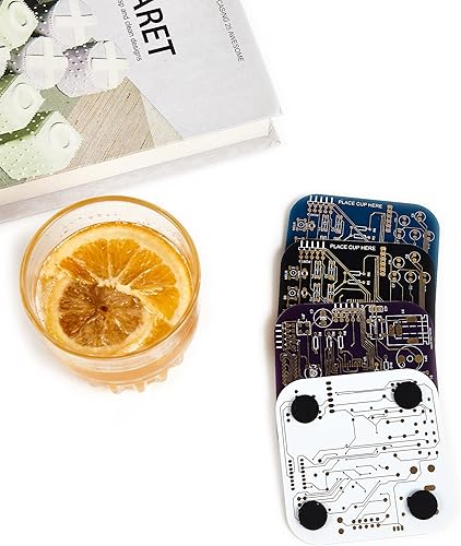 Miniatura 4 de Posavasos para bebidas 7 colores para placa de circuito decoración de tapete PCB elefante blanco regalos para adultos mesa de café bar oficina