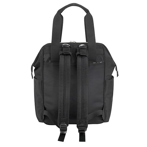 Miniatura 5 de Fisher Price - Mochila acolchada para pañales con cambiador, correas para cochecito, compartimento aislado para botellas, Negro, S
