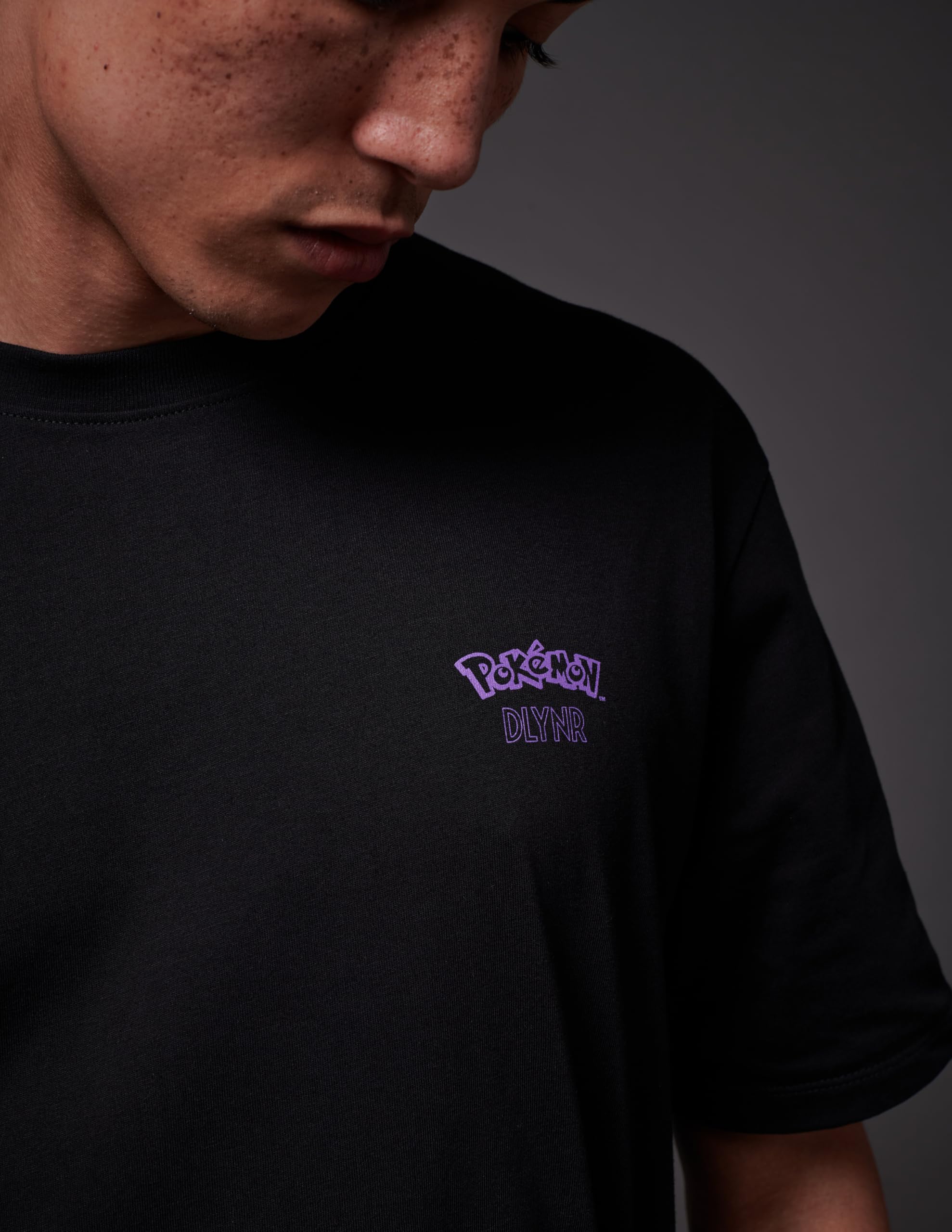 Dolly Noire Pokémon Camiseta Gastly Evolution, negra, unisex, camiseta 100% algodón, colección oficial