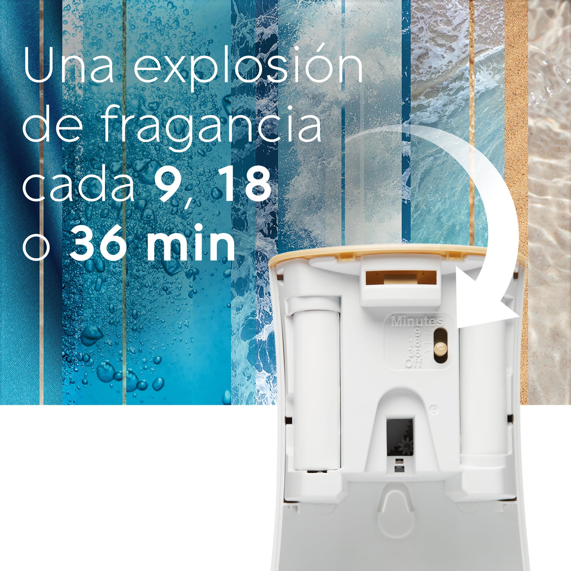 Glade Ambientador Automático Lavanda, con Aceites Esenciales, Dura Hasta 60 Días, 2 Recambios