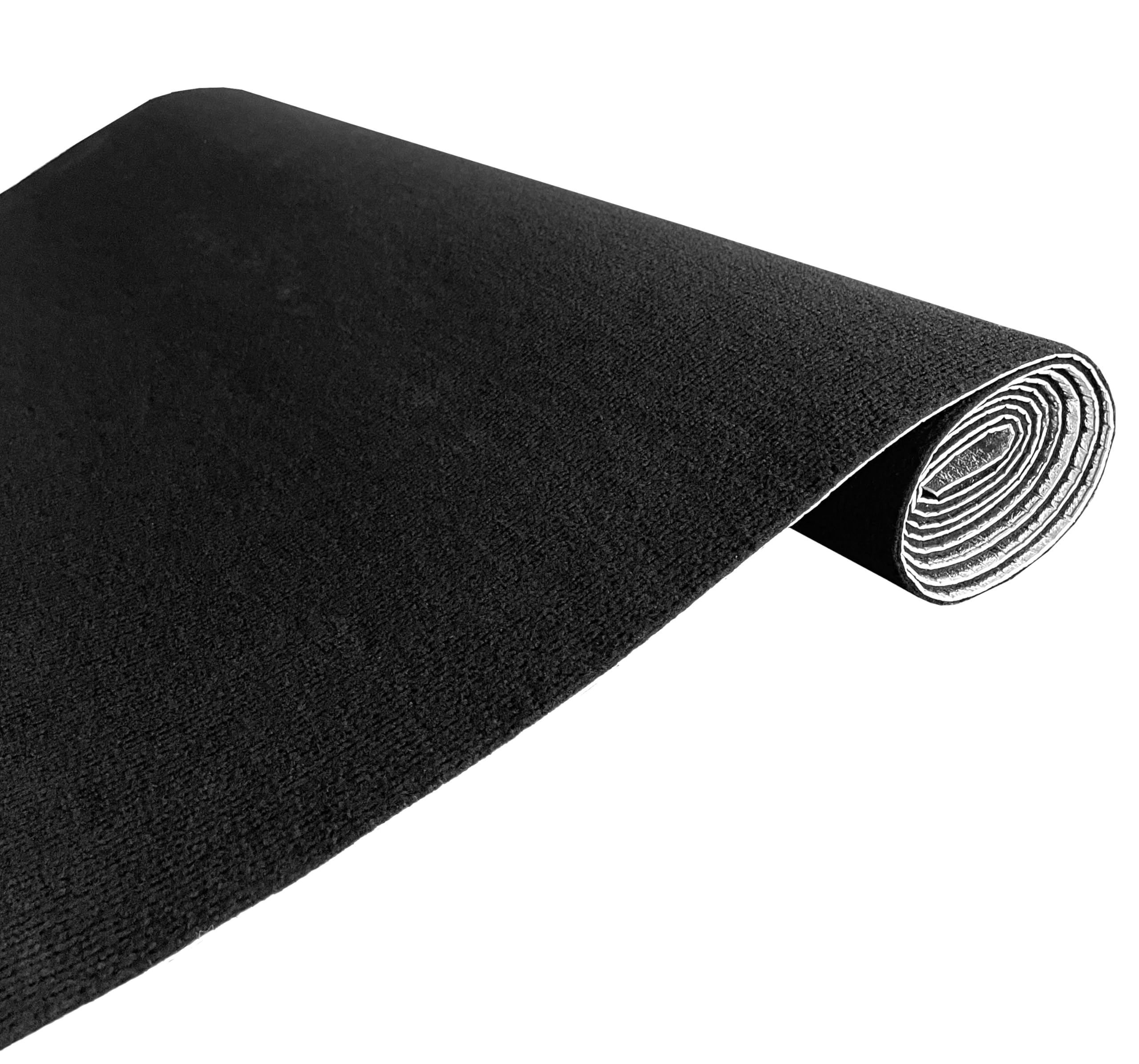 6 m² Selbstklebender Teppich Teppichboden Teppichbelag Bodenbelag Strapazierfähiger Wasserdicht – 120 cm x 500 cm (schwarz) Baumarkt