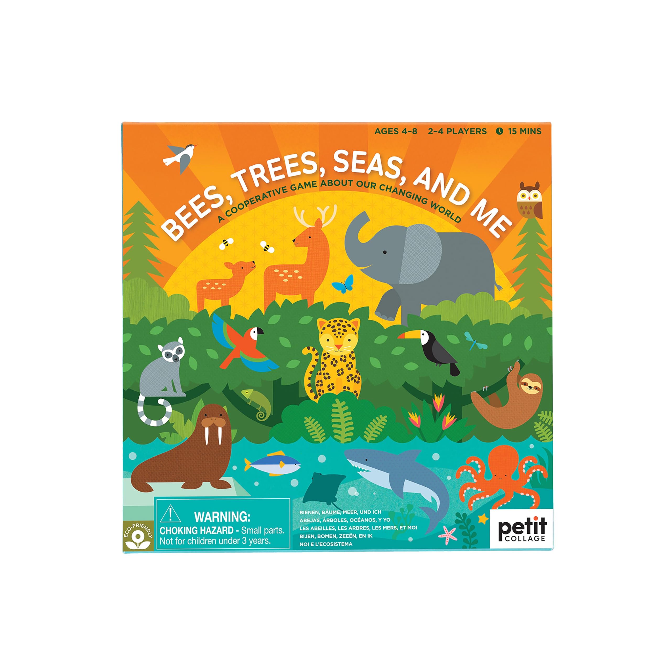Petit Collage Bees, Trees, Seas, and Me, Small, Multicolor - Image 2