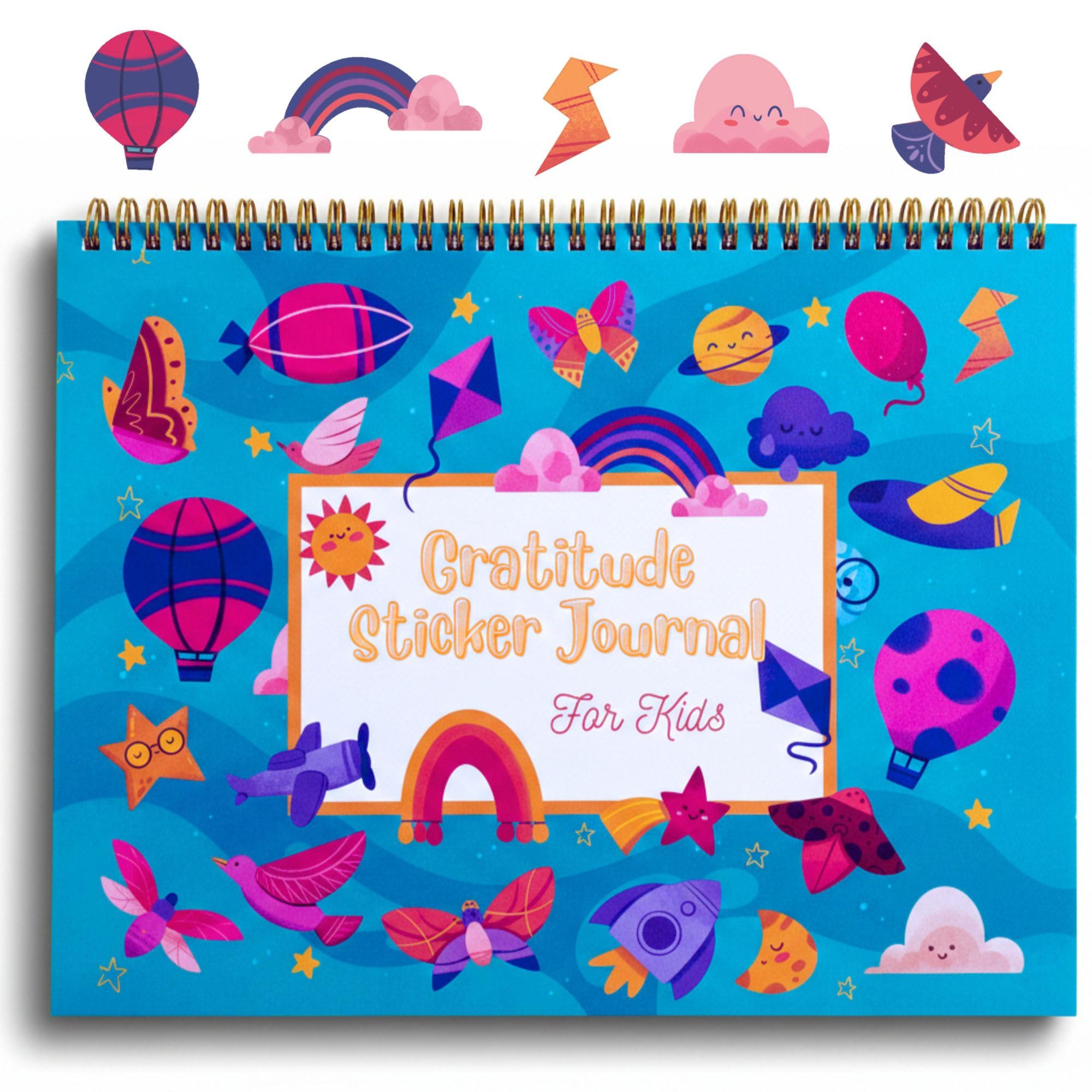 Kid's Gratitude Journal - One Line a Day with Stickers - Daily Children's Gratitude Journal for Girls and Boys