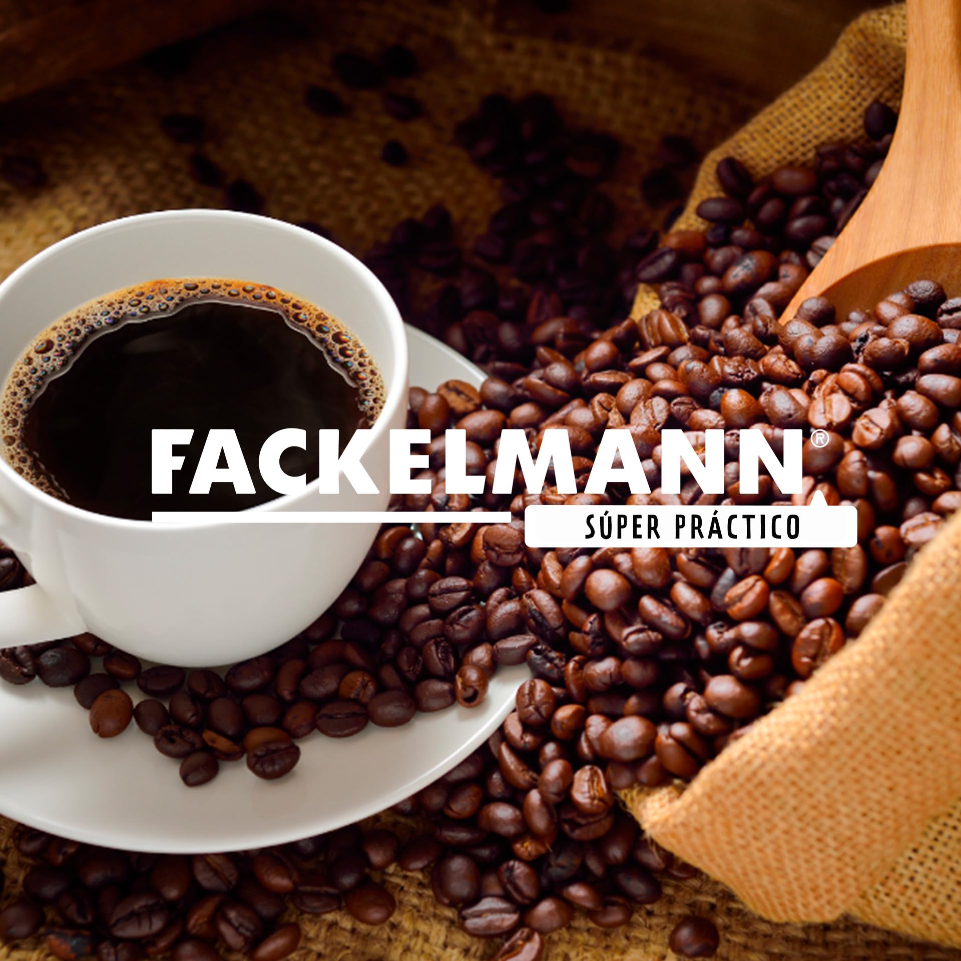 Fackelmann Filtro de Café Permanente, No. 4, Portafiltro, Filtro de Café para hasta 4 tazas, Filtro Reutilizable de Plástico, Marrón, 1 unidad