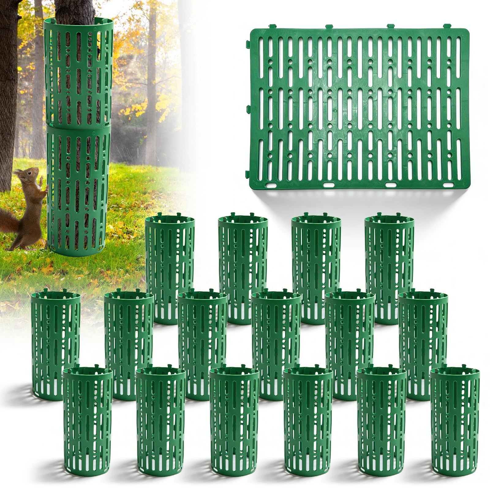16 sztuk 30 cm x 20 cm ochrona pnia drzewa, plastikowe ochraniacze kory, ochrona pnia, ochrona roślin i pni do sadzonek, drzewa