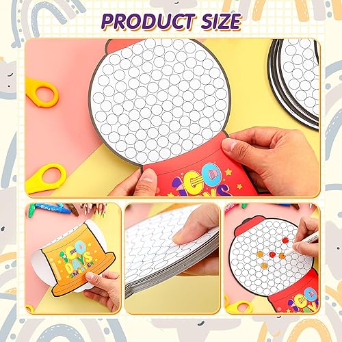 Miniatura 6 de Lunmon 100 días de escuela, manualidades, máquina de chicles de papel a juego de colores, kit de manualidades para profesores y niños, 100 días de