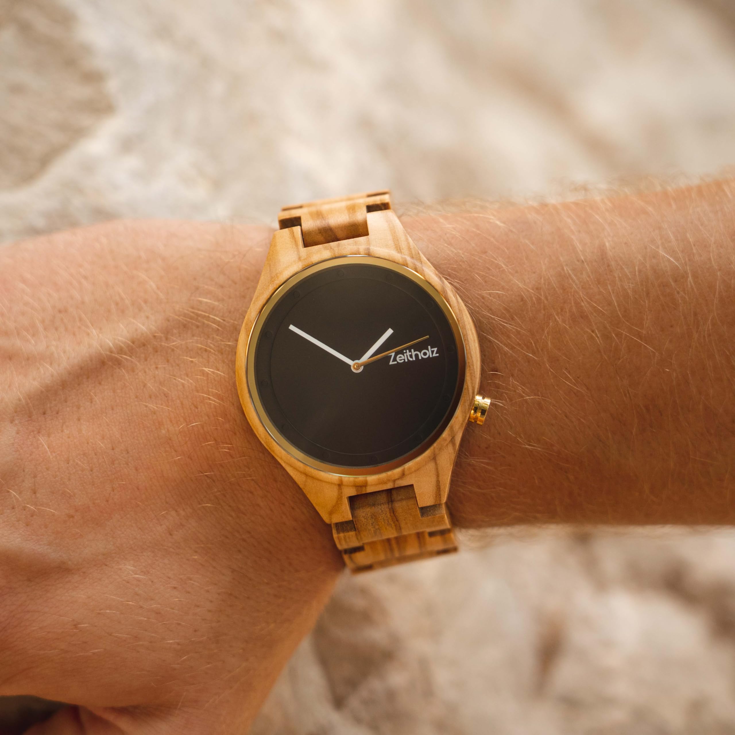 Orologi in legno coppie con incisione gratuita, regali personalizzabili, Stolpen 42mm & Stolpen 36mm. Realizzati in legno naturale con movimento al quarzo giapponese