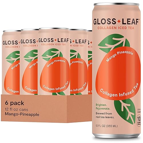 Té helado de colágeno de hoja brillante cero azúcar mango-piña té negro elaborado con péptidos de colágeno proteína y vitamina C belleza y