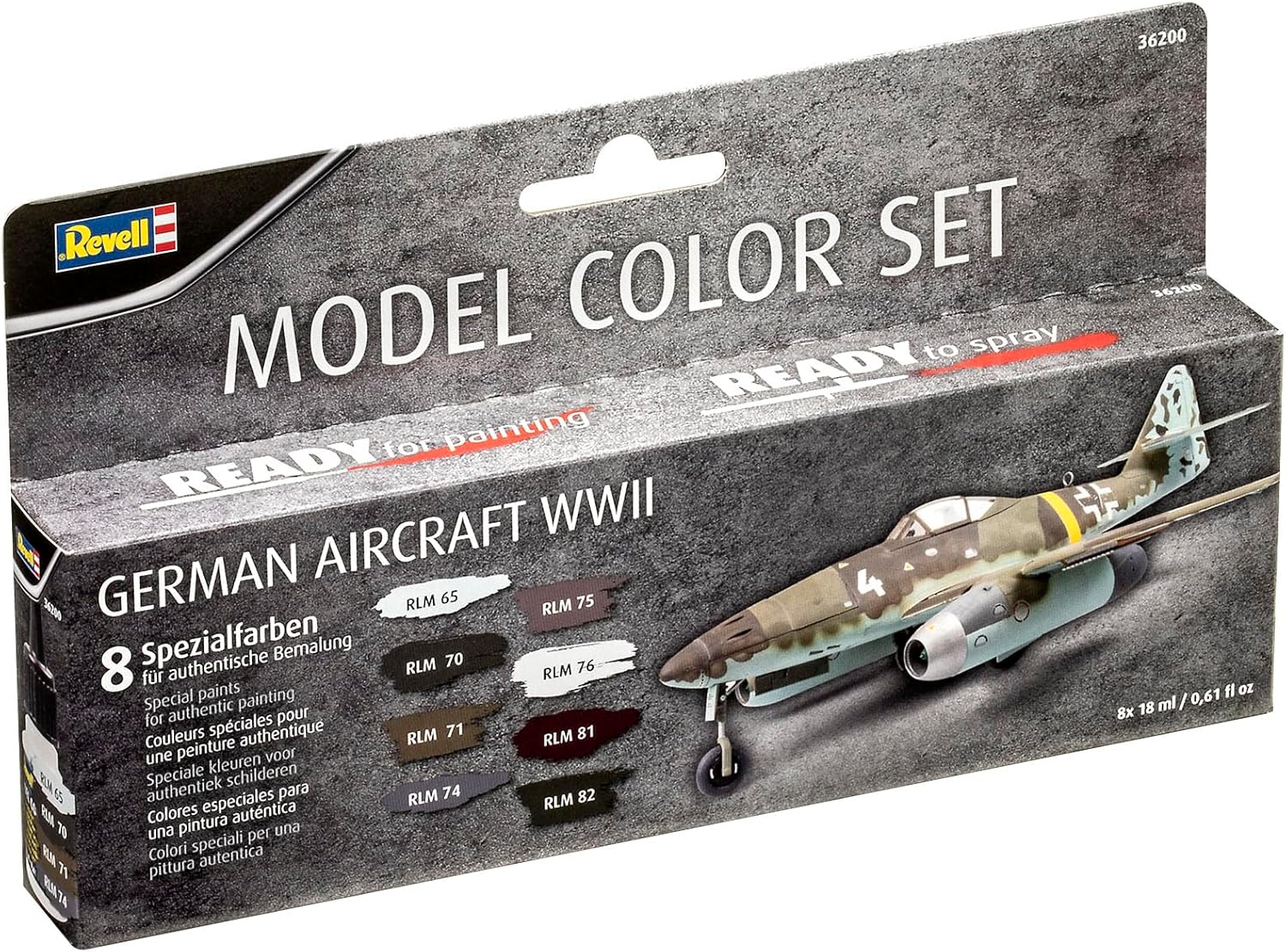 Revell 36200 Model Color - German Aircraft WWII - 8x 17ml Acrylic Paints