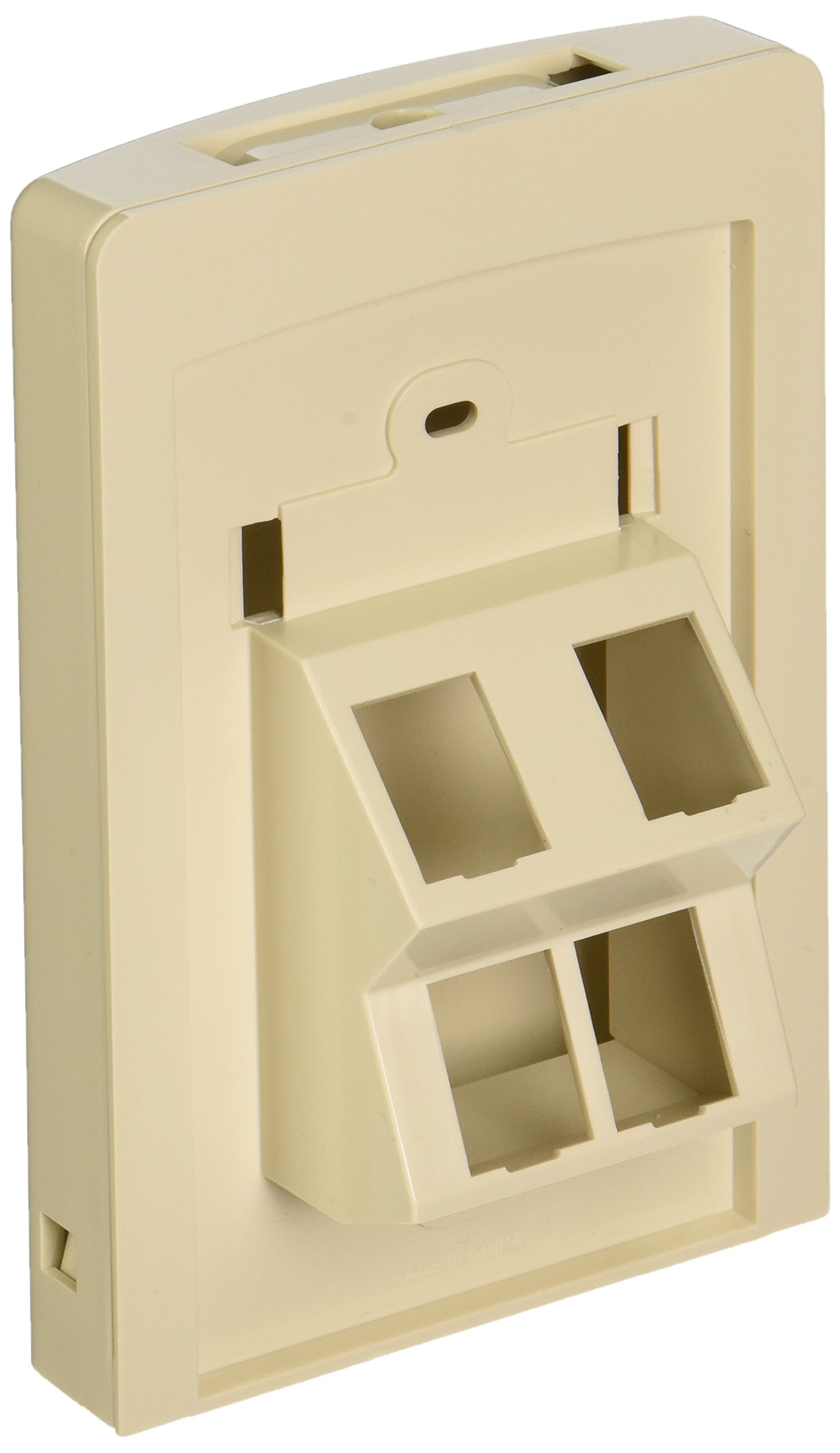 Hubbell Wiring Systems TPF1OW Secure-IT 1-Gang Tamper-Resistant Face Plate, 4-Port, Office White