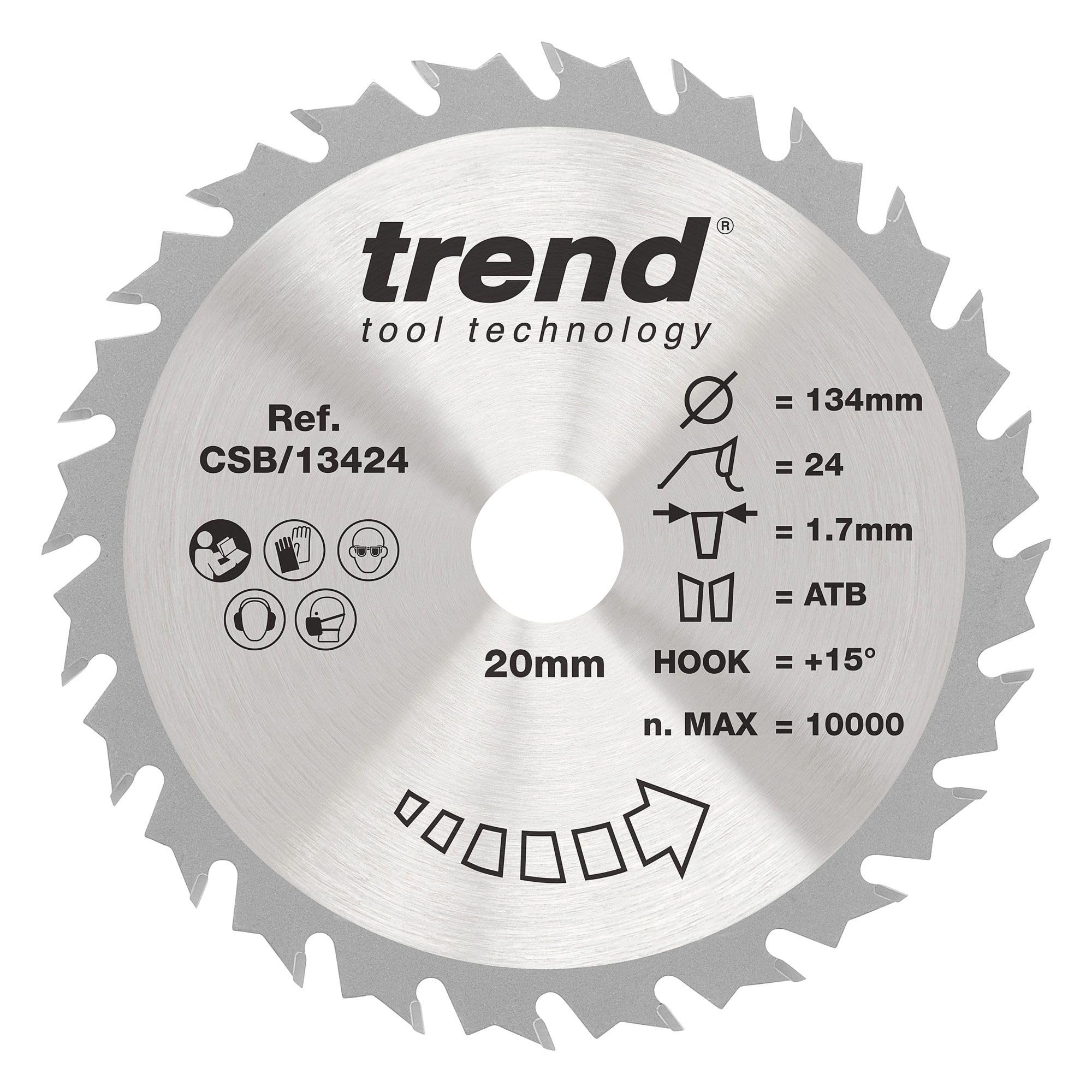 Trend Craft Saw Blade 134Mm X 24 Teeth X 20Mm Pk 1 Csb/13424