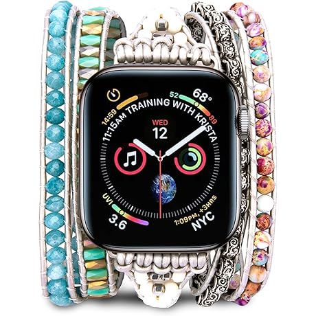 Handmade Apple Watch Band: Boho Watch Bracelet for Apple Watch Series 1-8