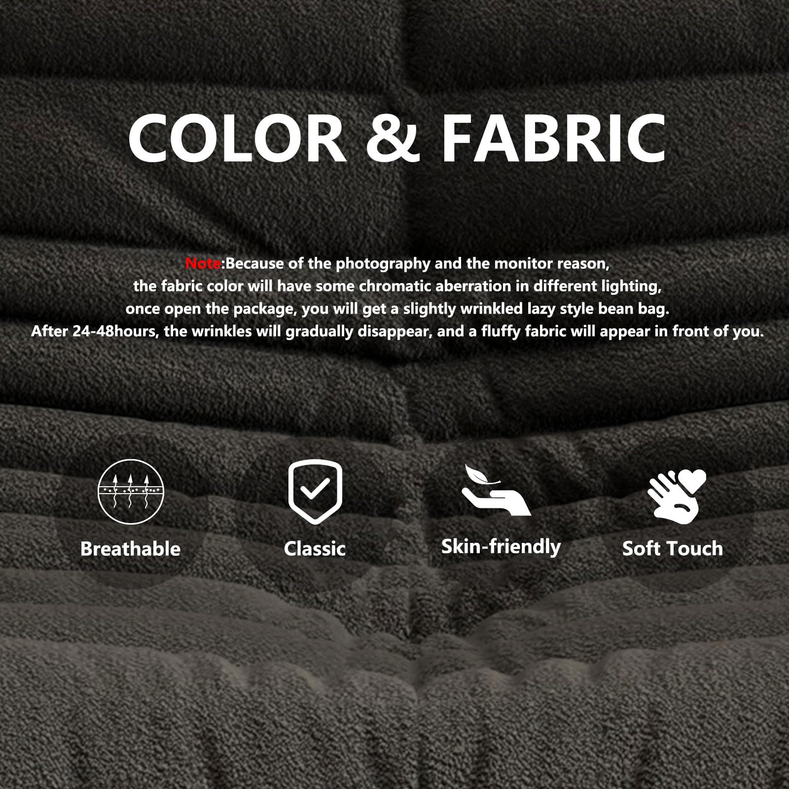 Camillas para sala de estar, sofá pequeño de 65 pulgadas, silla de lectura de espuma viscoelástica, silla de suelo, material de peluche suave, sillas de puf para adultos, cómodas sillas de rincón de 4