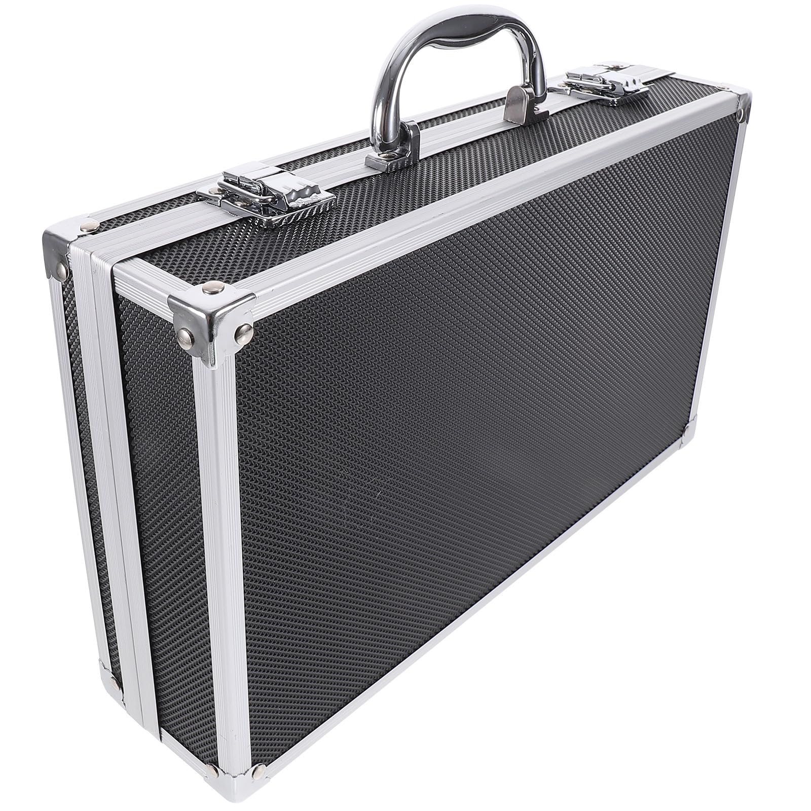 Custodia Portatile per Microfoni a 2 Slot in Lega di Alluminio | Inserto in Spugna, Struttura Multi-scomparto, per Registrazione e Sala Karaoke