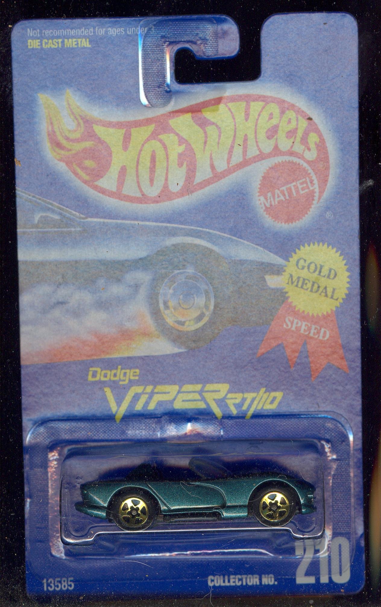 Hot Wheels Red Dodge Viper RT/10 #210 – 1:64 Scale Die-Cast Car With Silver Ultra Hots Wheels - View #2