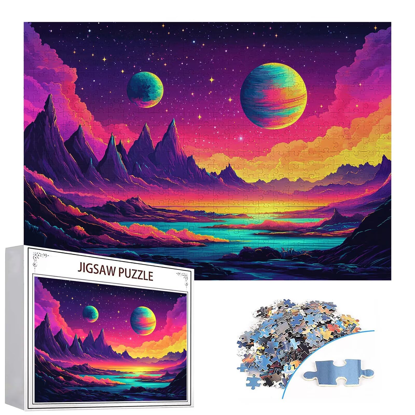 Puzzle 3000 elementów górskie puzzle dla dorosłych jezioro 122 x 81 cm Unikalne rzemiosło klasyczne 3D drewniane układanka do rodzinnych gier biznesowych, układanka do samodzielnego wykonania nawet do