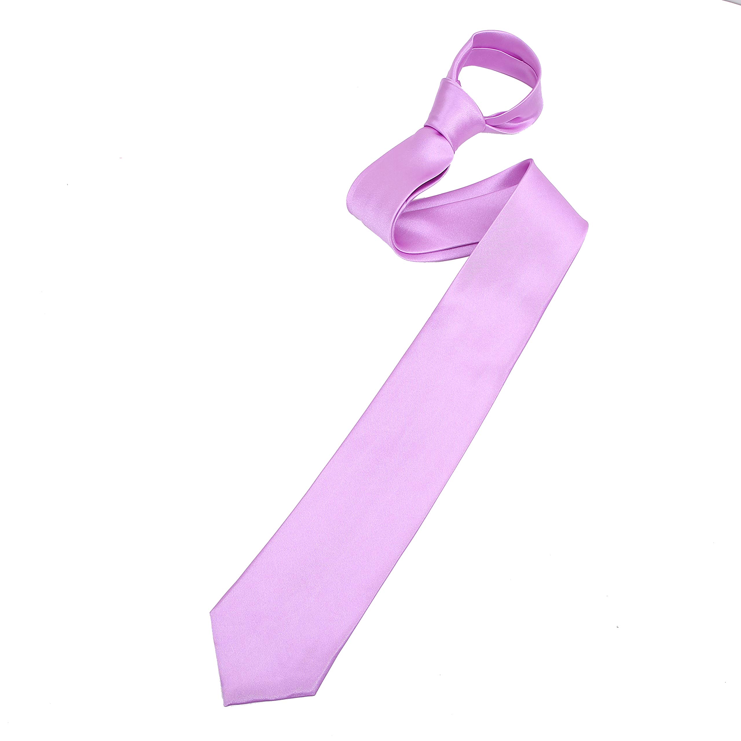 The Tie Company Men's Light Purple The Tie Co™ Wide 7.5Cm Plain Satin Tie (Light Purple)