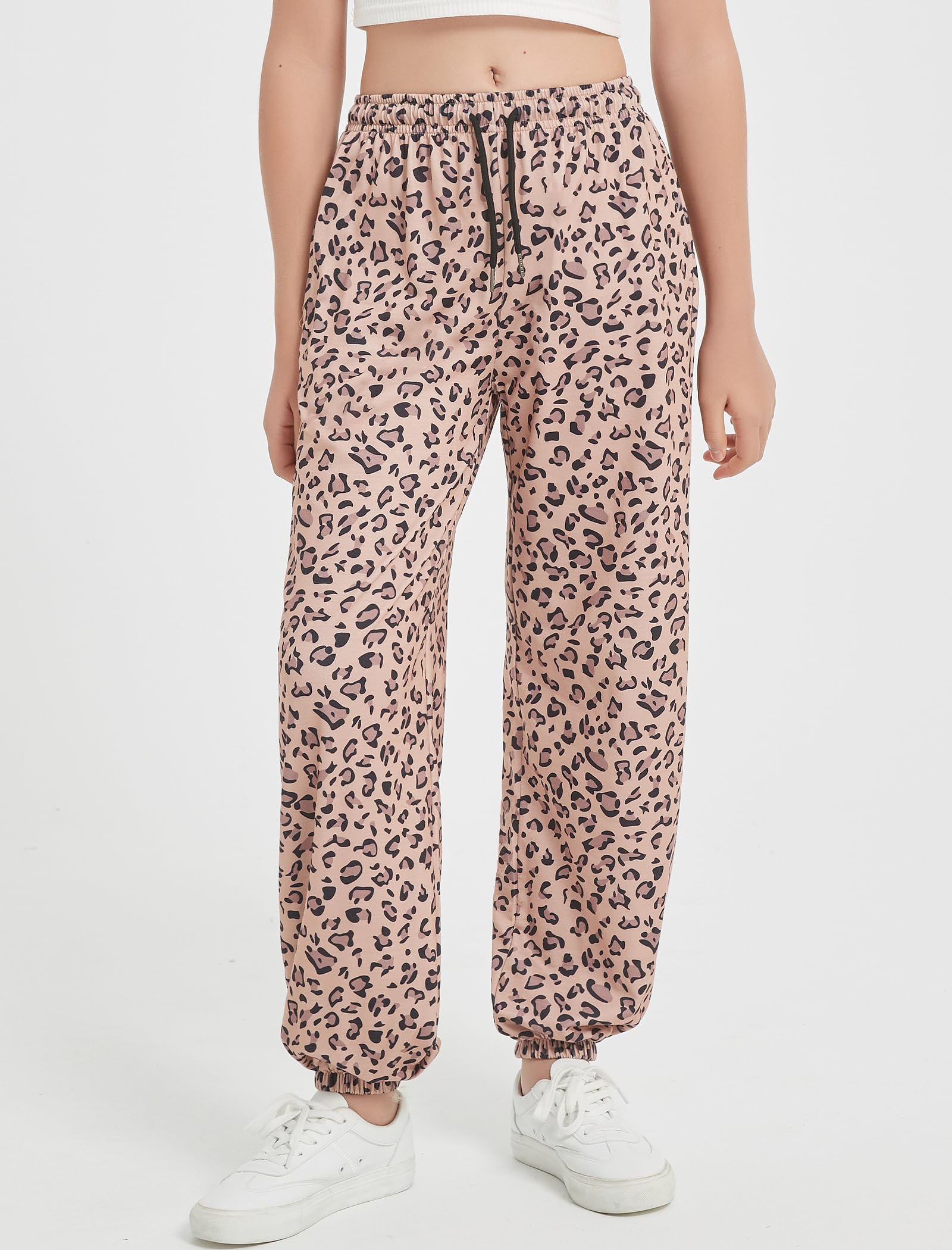 EXARUS Paquete de 3 pantalones deportivos para niñas, pantalones deportivos lindos y holgados, ropa de moda para adolescentes, con bolsillos