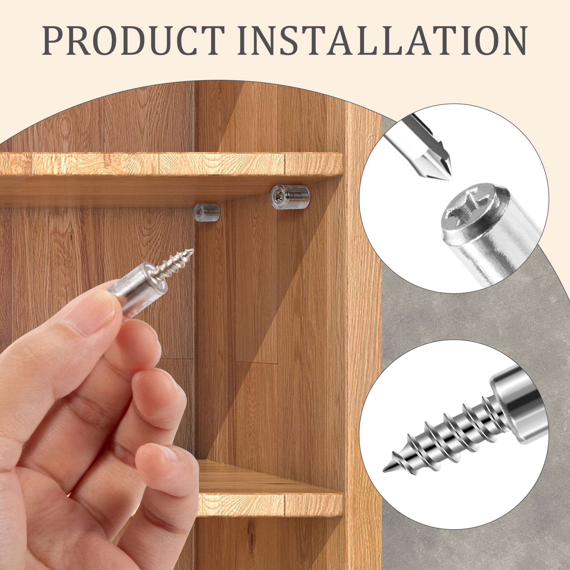 Uxcell Lot De 30 Chevilles De Support D'étagère En Acier Inoxydable 5 X 25 Mm Pour Armoire, Bibliothèque