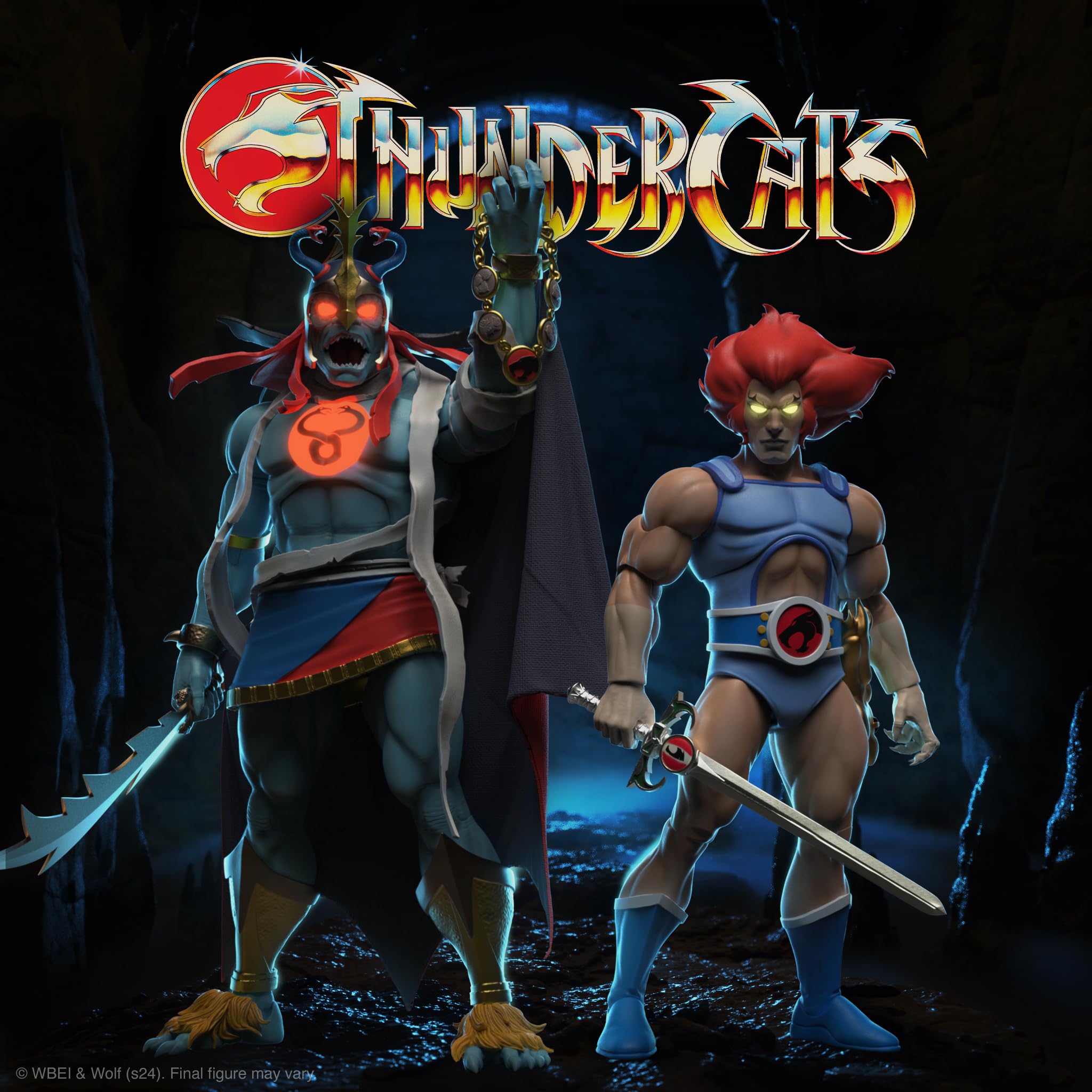 Super7 ULTIMATES! Thundercats Mumm-Ra (Ojos LED) - Figura de acción de Thundercats de 7 Pulgadas con Accesorios, coleccionables clásicos de Dibujos Animados y Juguetes Retro
