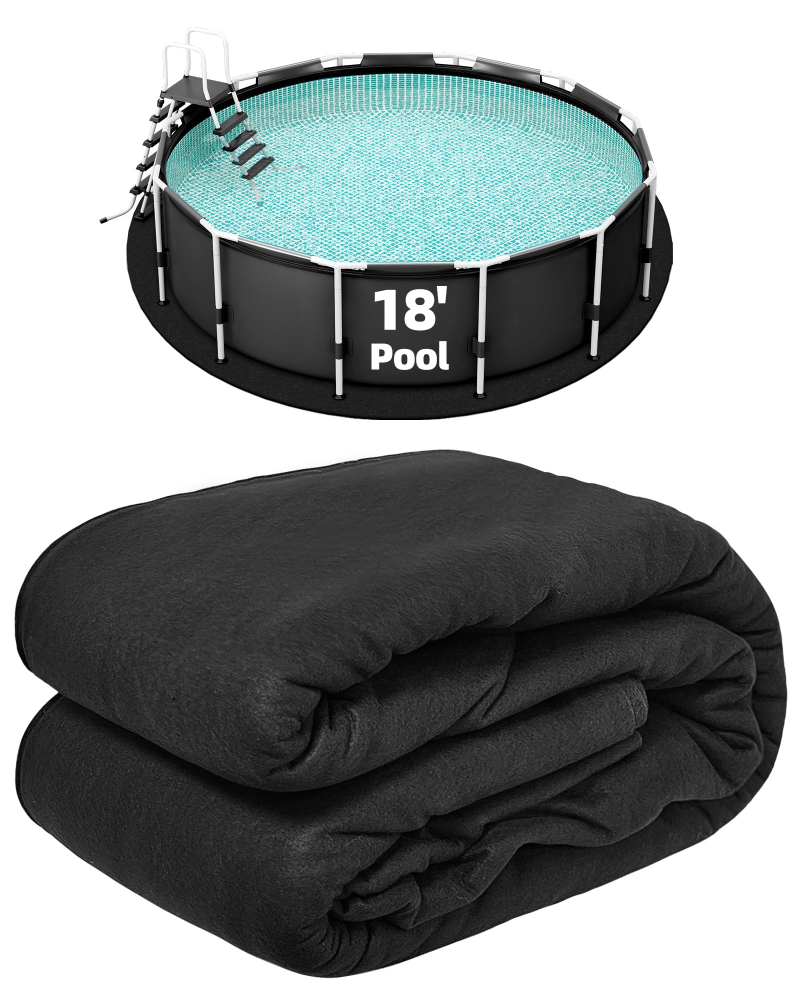 Poolergetic 18-Foot Pool Liner Pad