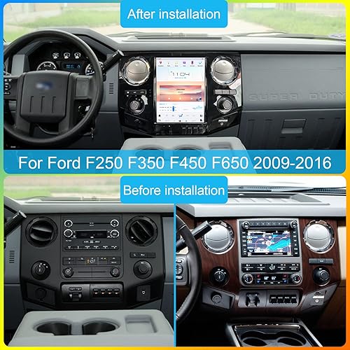Miniatura 8 de NAKEVICH Android 11 Qualcomm Radio de coche para Ford F250 F350 F450 F650 2009-2016 actualización estéreo Tesla estilo Dash pantalla táctil Android