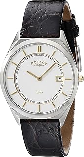 Rotary Men\'s Quartz Dial Analogue Display and Brown Leather Strap GS08000/02