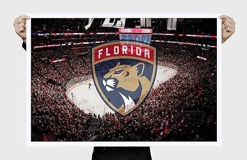 Miniatura 3 de Póster de Florida City Panthers sobre lienzo para pared, diseño de estadio de hockey sobre hielo, arte para la sala de estar y el dormitorio, el