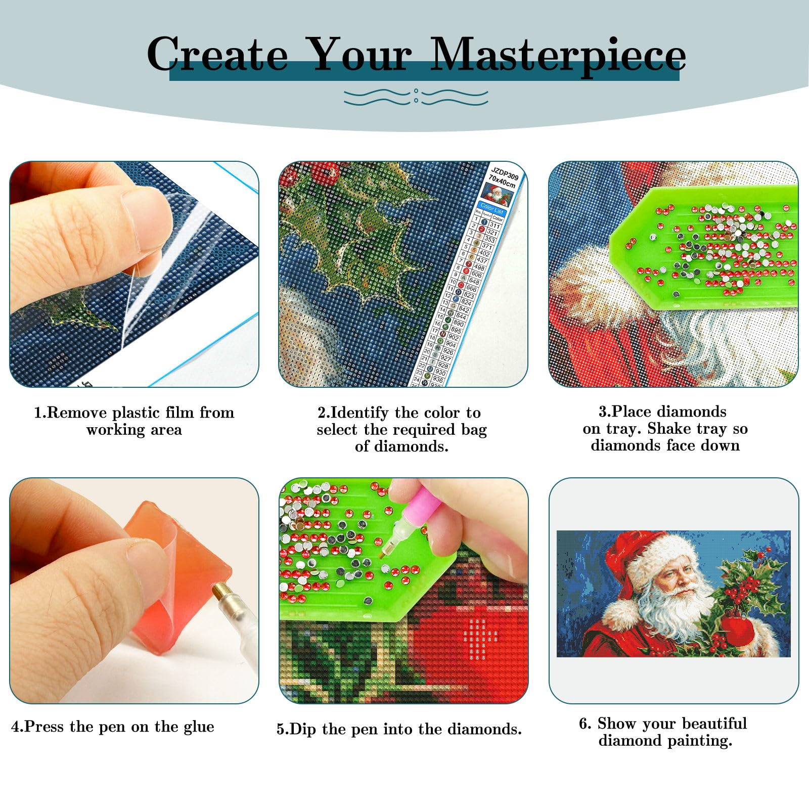 Amazon.com: JOOZ Large Christmas Diamond Art Kits for Adults - 5D