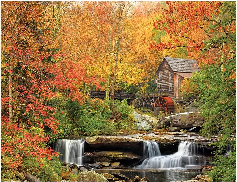 White MountainPuzzles Old Grist Mill - 1000 Piece Jigsaw Puzzle