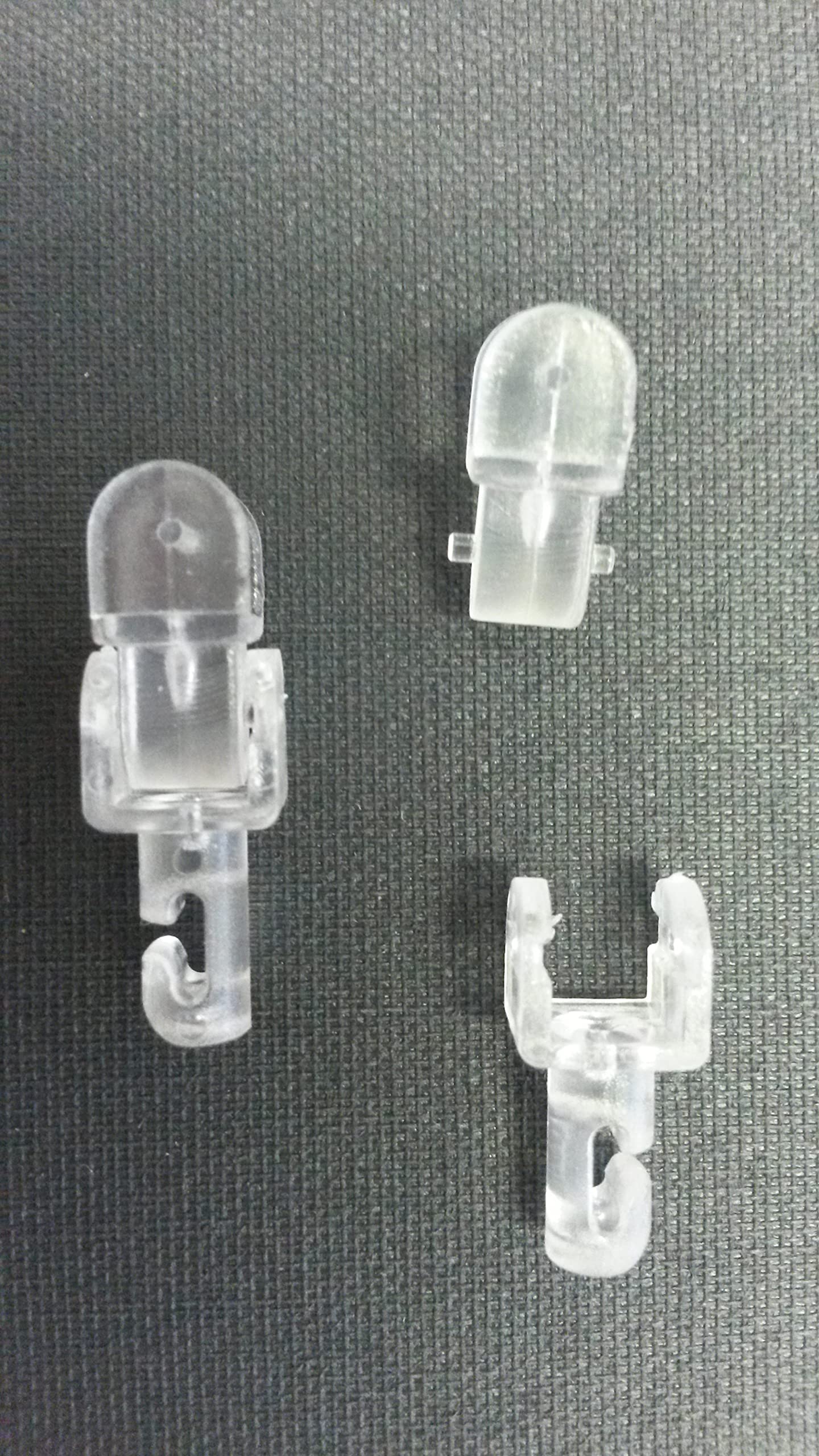 Blindspares Pack of 5 CLEAR Extension Hooks/Hangers for Sloping Vertical Blind/s 1 inch/25mm, 25mm extension hooks - Image 4