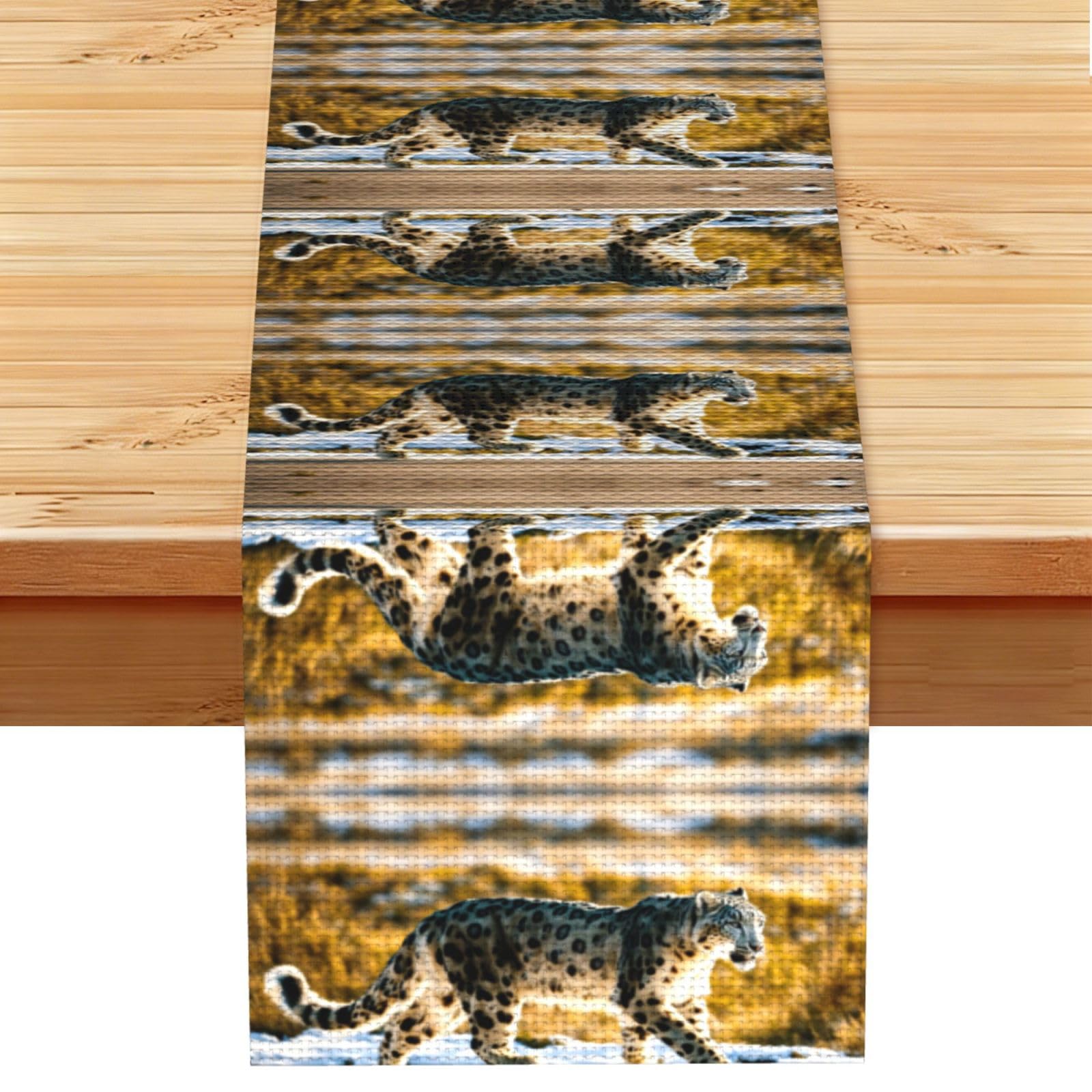 Leopard Print Table Runner Valentines Table Runner For Family Dinners Holiday Parties Wedding Decor
