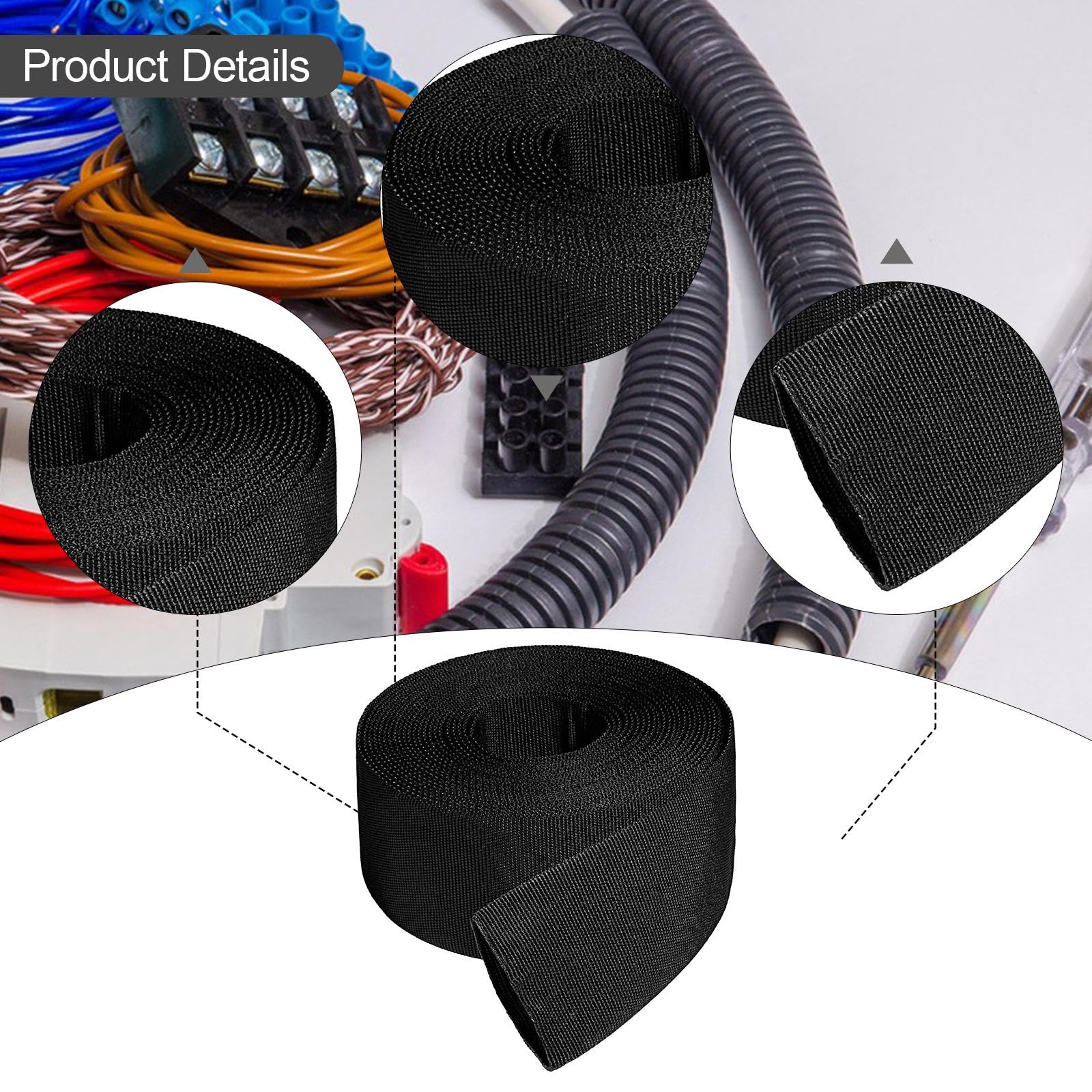 perfk Manguito de manguera hidráulica, cubierta protectora, piezas, herramienta multifunción, regalo, funda de cable de 8 m, funda de cable para soplete de, Ancho 9cm