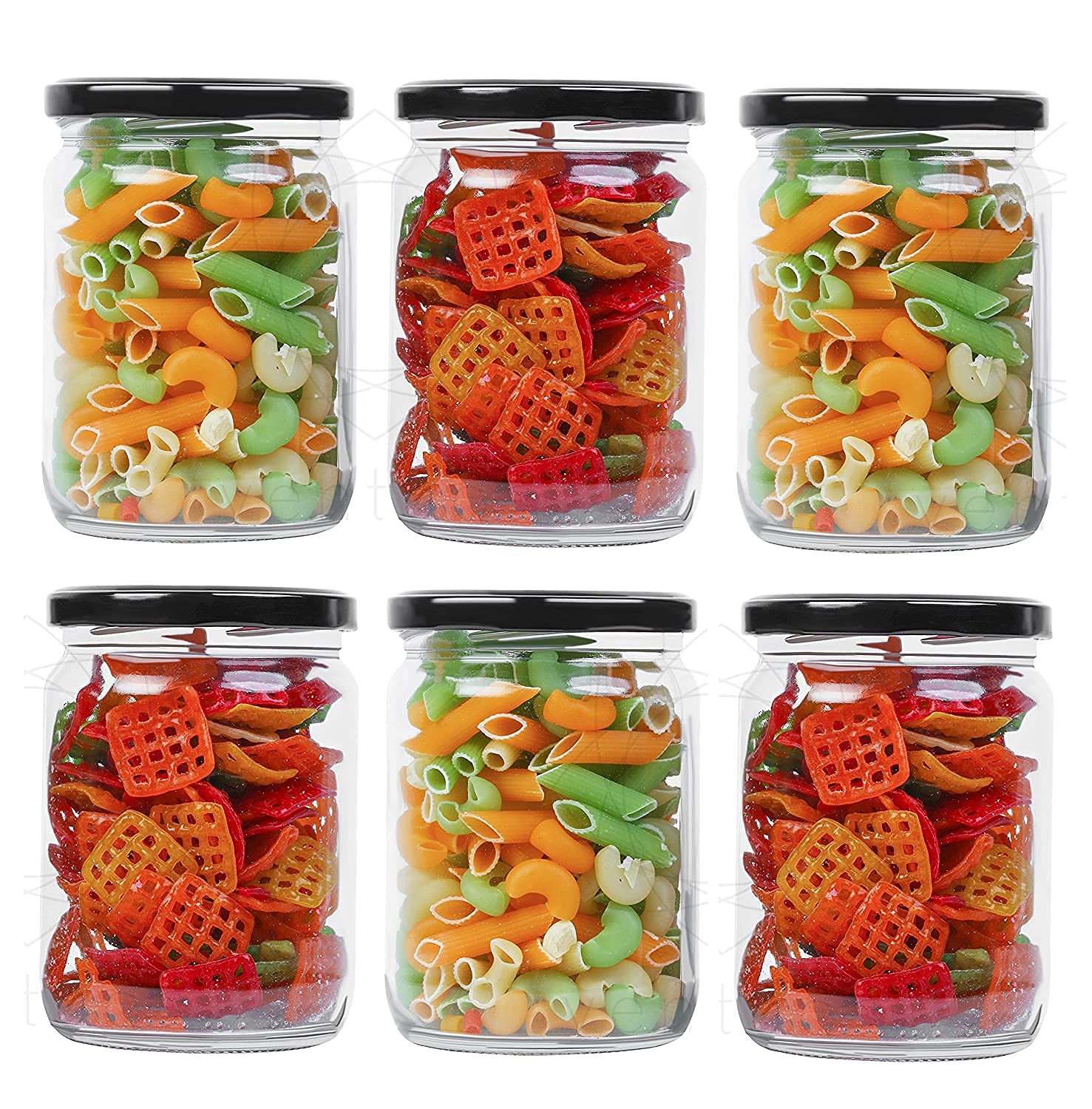 CARTVILLA 500ml Glass Container for Kitchen Storage Jar with Rust Proof Air-Tight Black Cap, Clear Glass jar Pack of 4 (B09716MBW9) Amazon Price History, Amazon Price Tracker
