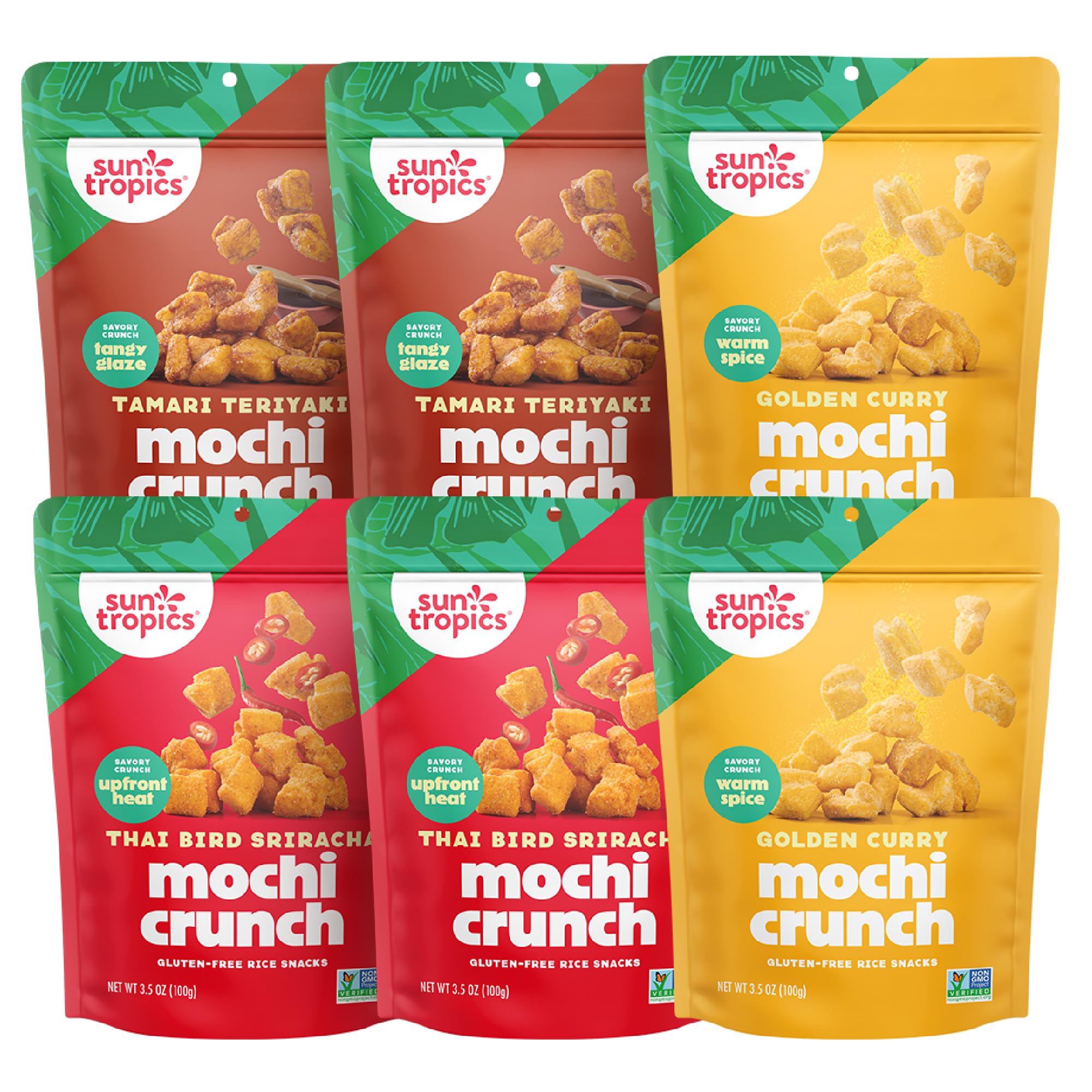 Amazon.com: Sun Tropics Mochi Crunch Variety Pack 3.5 oz 6 Pack
