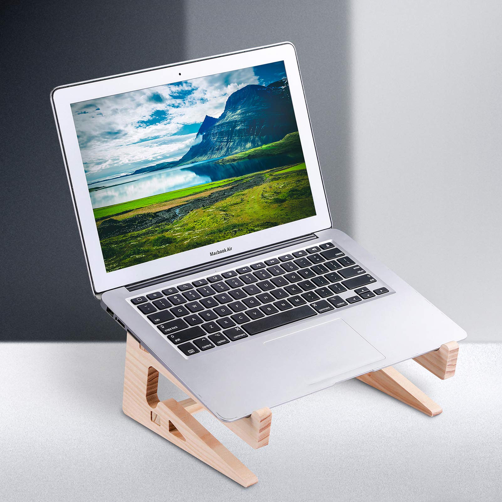 Amazon.co.jp: ノート pc スタンド 木製 パソコンスタンド 台 mac