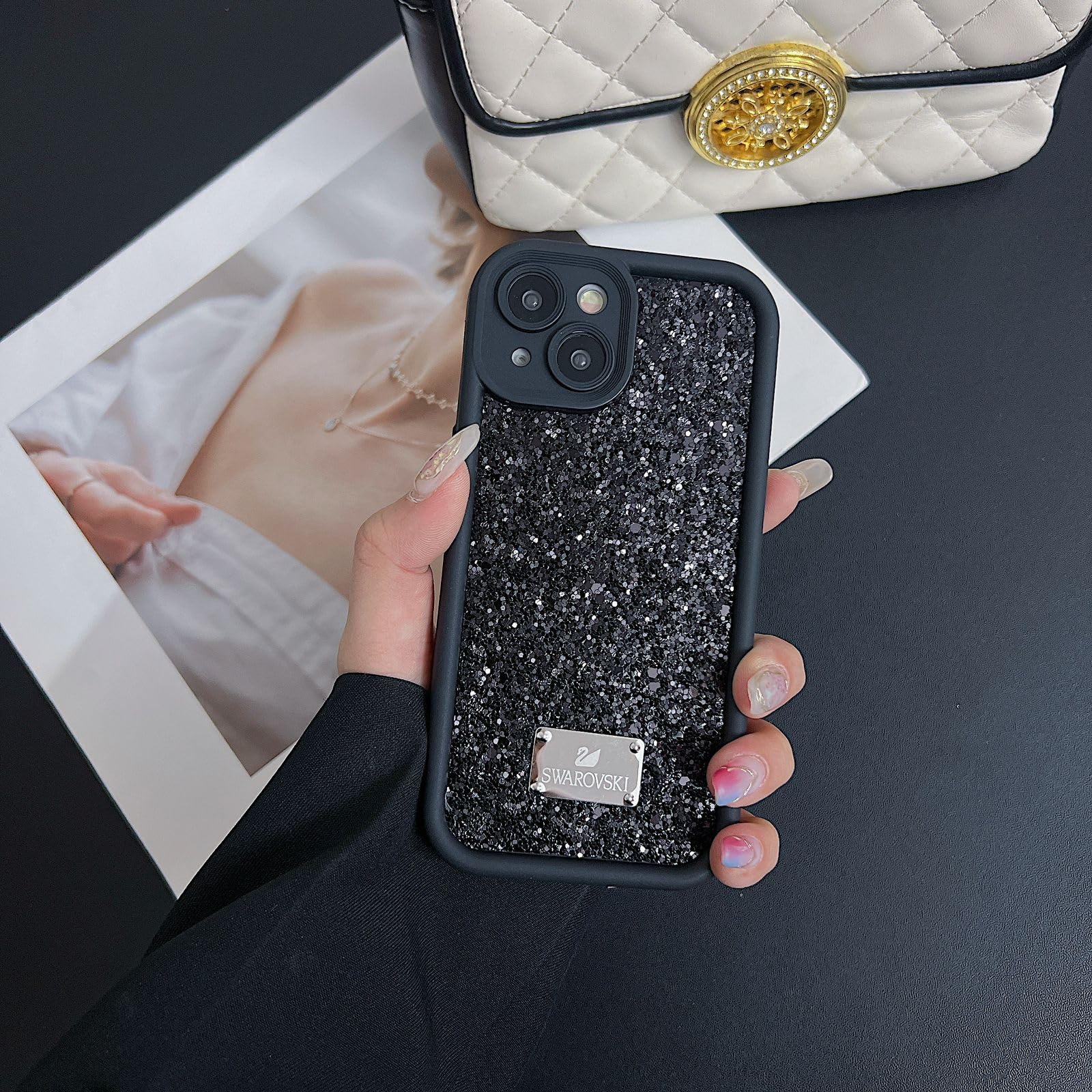 Case Creation for iPhone 11 Diamond Glitter Sparkle Bling Case,Crystalline Luxury Gem Stone Glittery Sparkly Cute Back Case Soft Silicone Shiny Star Aesthetic Cover for Apple iPhone 11 (Mist Black) (B0D76V4DPR) Amazon Price History, Amazon Price Tracker