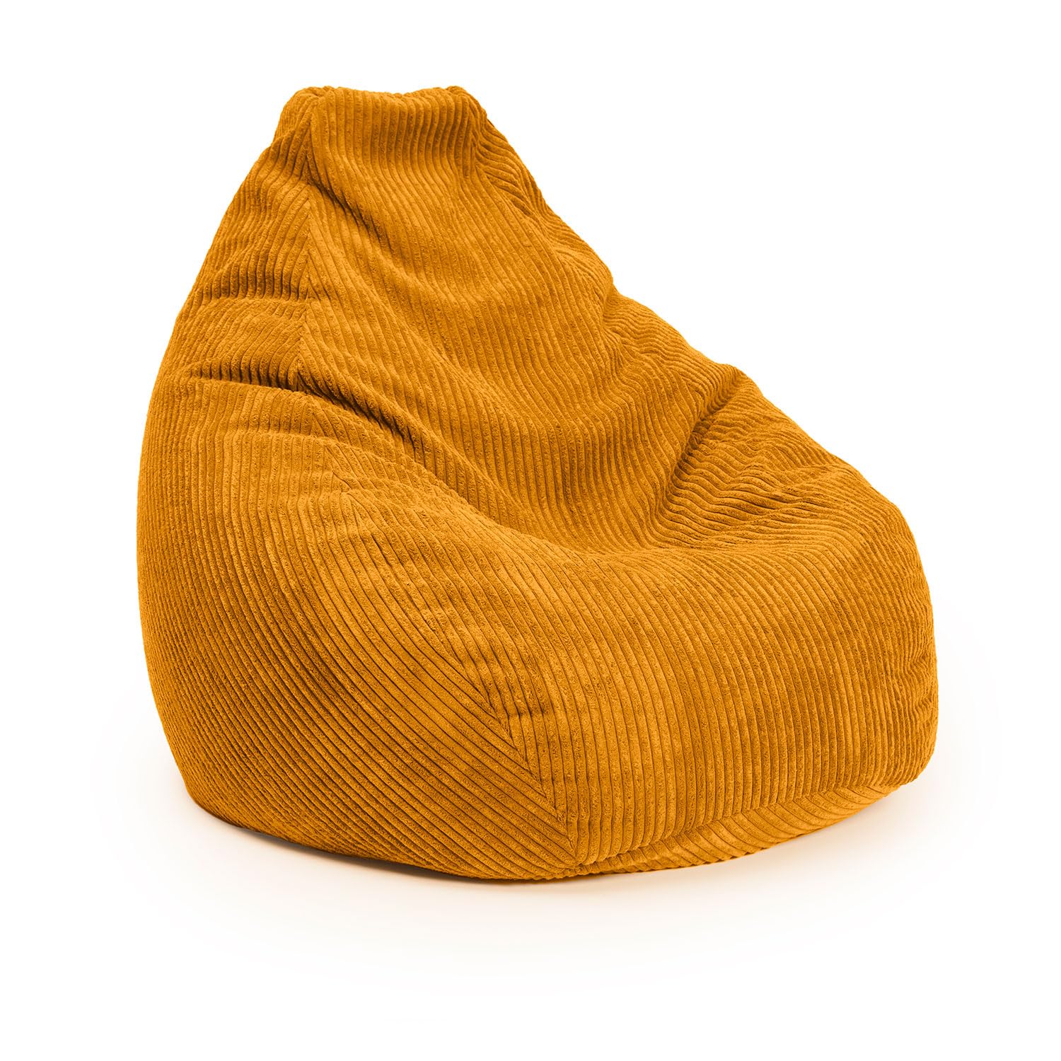 Lumaland Gaming Sitzsack XXL aus Cord – Senfgelb