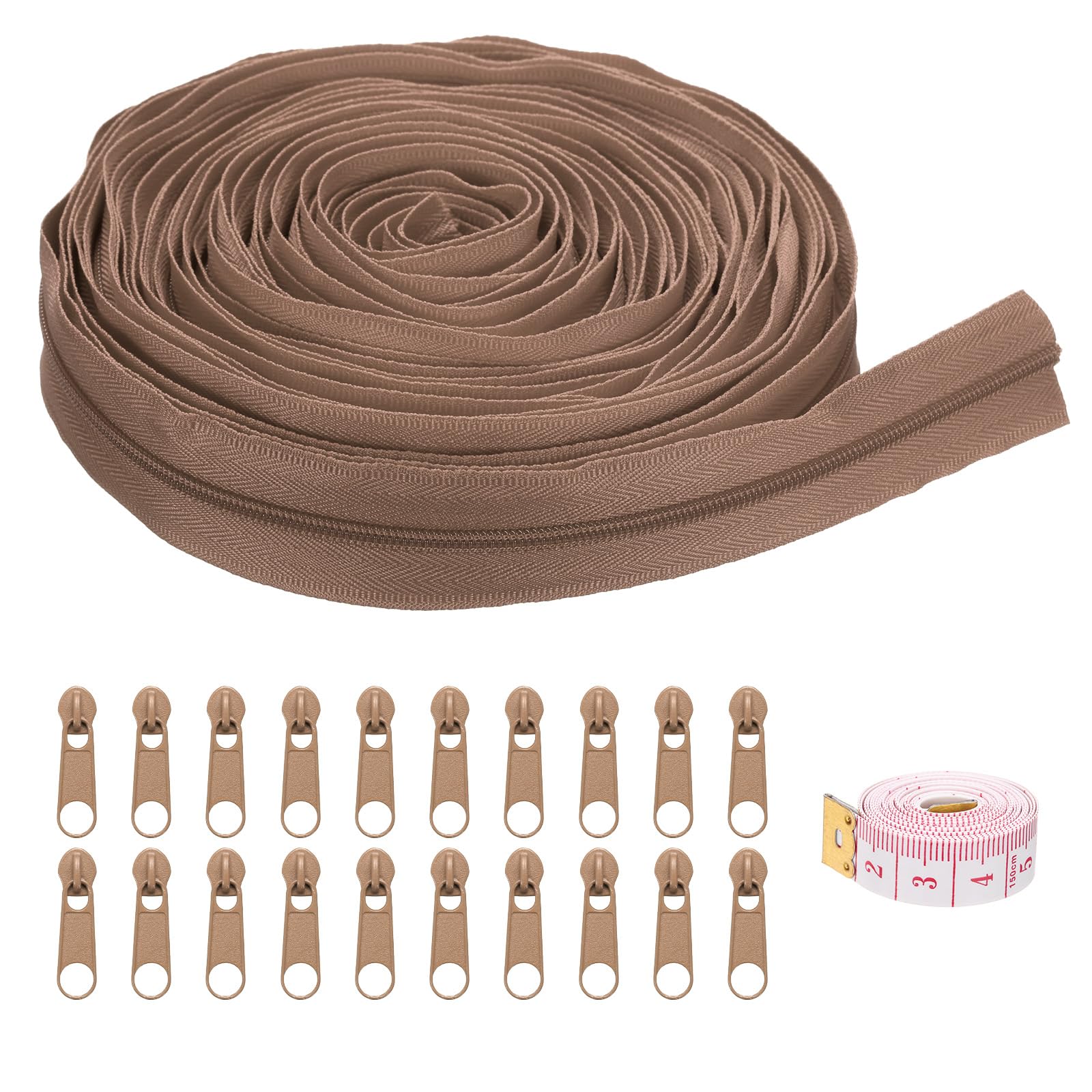 uxcell #3 10 Yards Nylon Coil Zippers