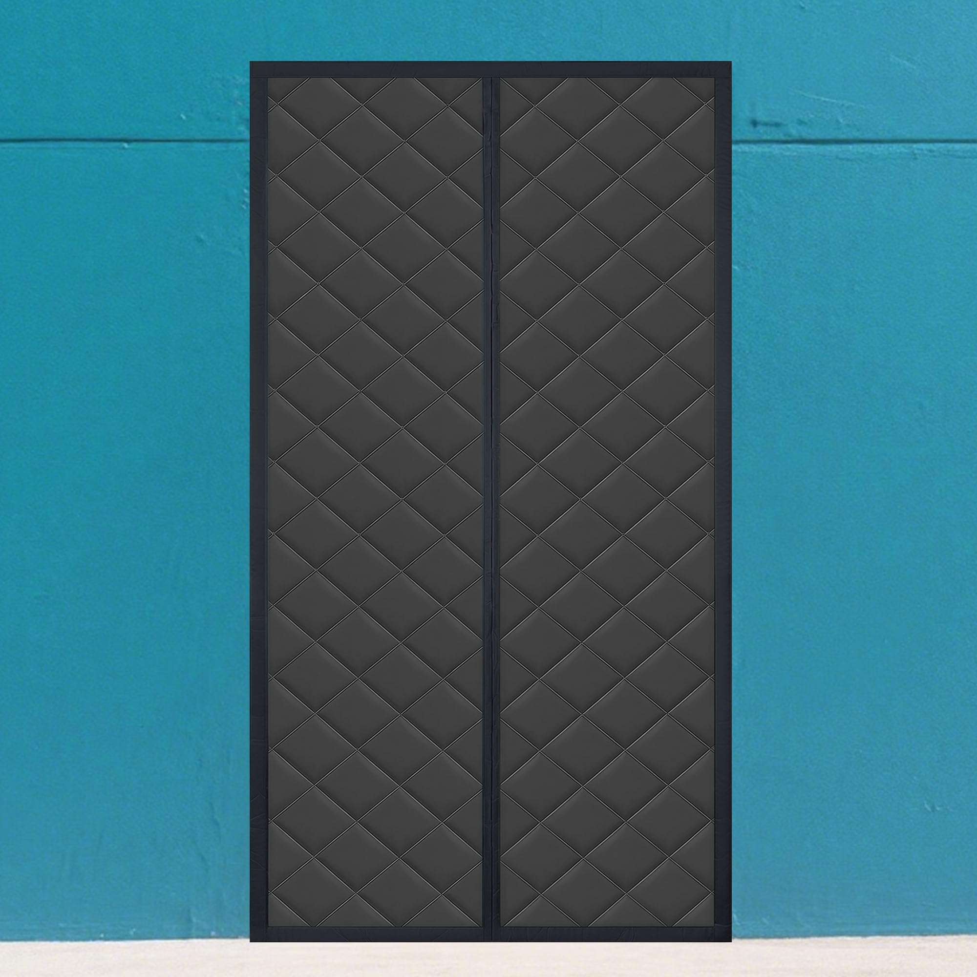 Tenda Magnetica per Porta 84 x 221 cm Isolata Termica, Antivento e a Risparmio Energetico Tenda Termica Isolante Freddo Adatta Porte Scorrevoli in Vetro, Nero