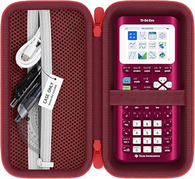 Hard Case for TI-84 Plus CE/TI-84 Evo Graphing Calculator, Red