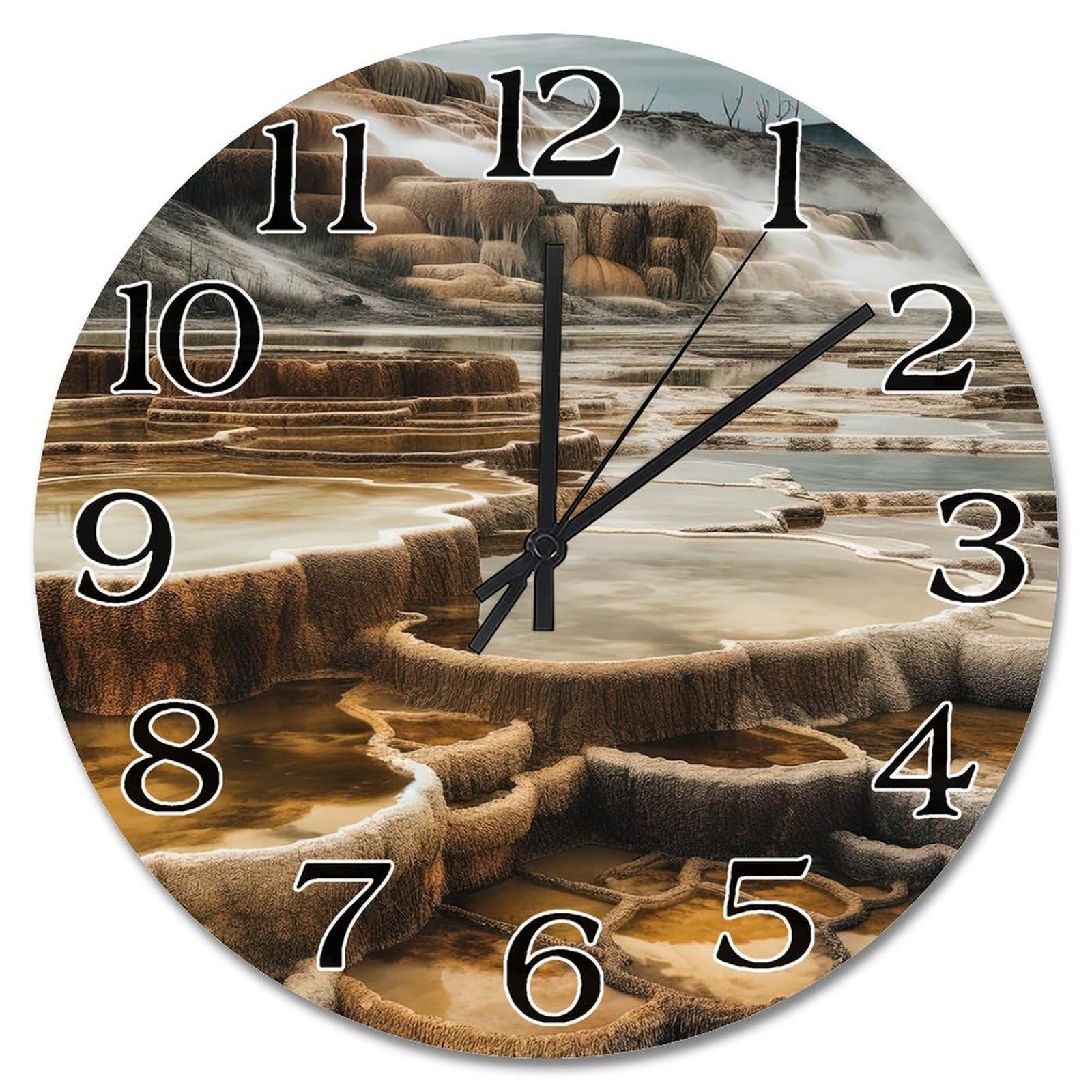 Horloge murale moderne paysage de ville et souvenir de voyage unique
