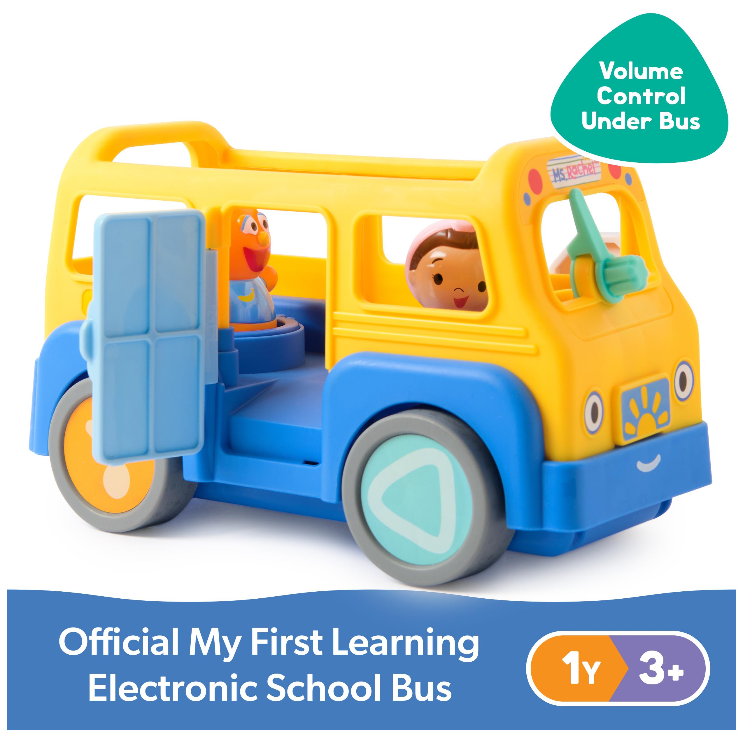 Ms. Rachel Offizieller My First Learning Elektronischer Schulbus mit 2 Figuren, Musik & Sounds, Lernspielzeug & Kleinkindspielzeug für Mädchen und Jungen ab 1-3 Jahren