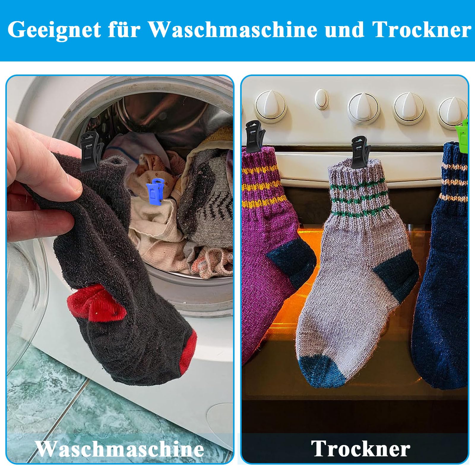 36 /44 Grandes Pinces à Chaussettes pour Lave Linge. Meilleure QUALITÉ MÊME