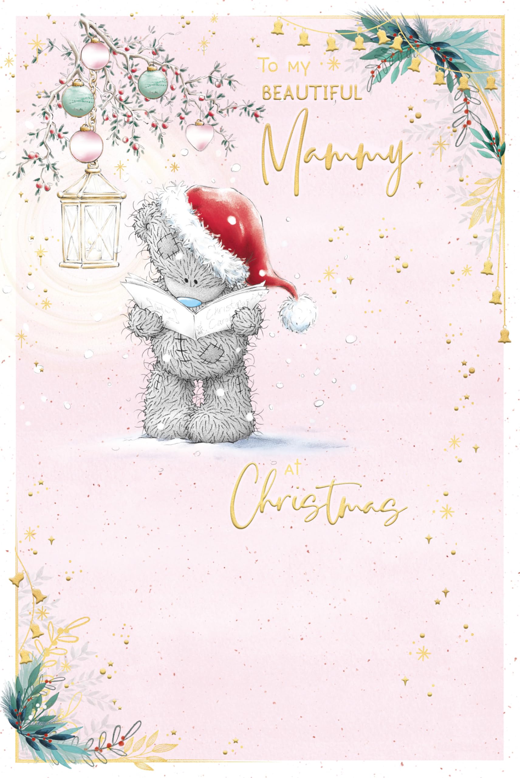 Me To You Tatty Teddy Christmas Card To My Beautiful Mammy 6x9ins - Official Collection