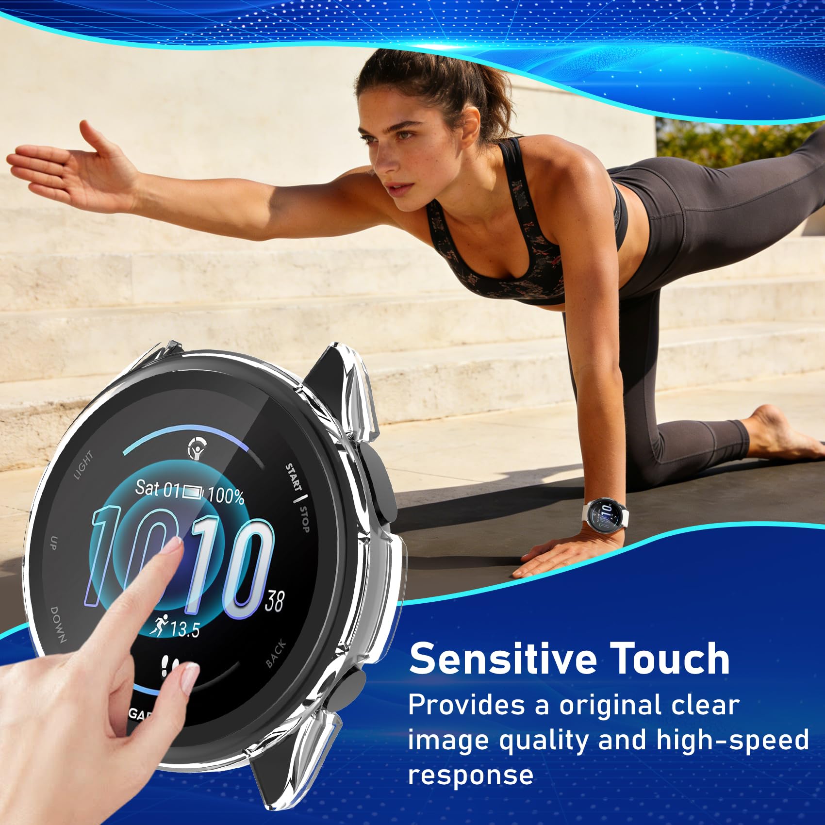 Amazon.co.jp: Garmin Forerunner 165スマートウォッチ対応 スクリーン