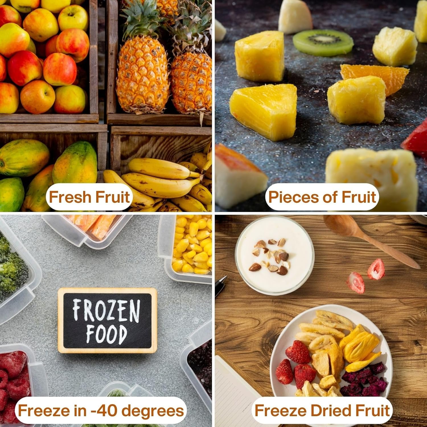 Juju-Oops Freeze-Dried Mixed Fruit 12 Bulk Packs | 1 Oz, Crunchy Healthy Snacks for Family, Holiday Gifts Box, Camping, Picnic, Party, Snacking with Low Calories| 100% All Natural Emergency Food, Non-GMO, No Sugar & Additives Added, Vegan, Gluten free